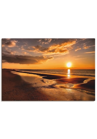 Wandbild »Sonnenuntergang am Mittelmeer«, Strand, (1 St.)