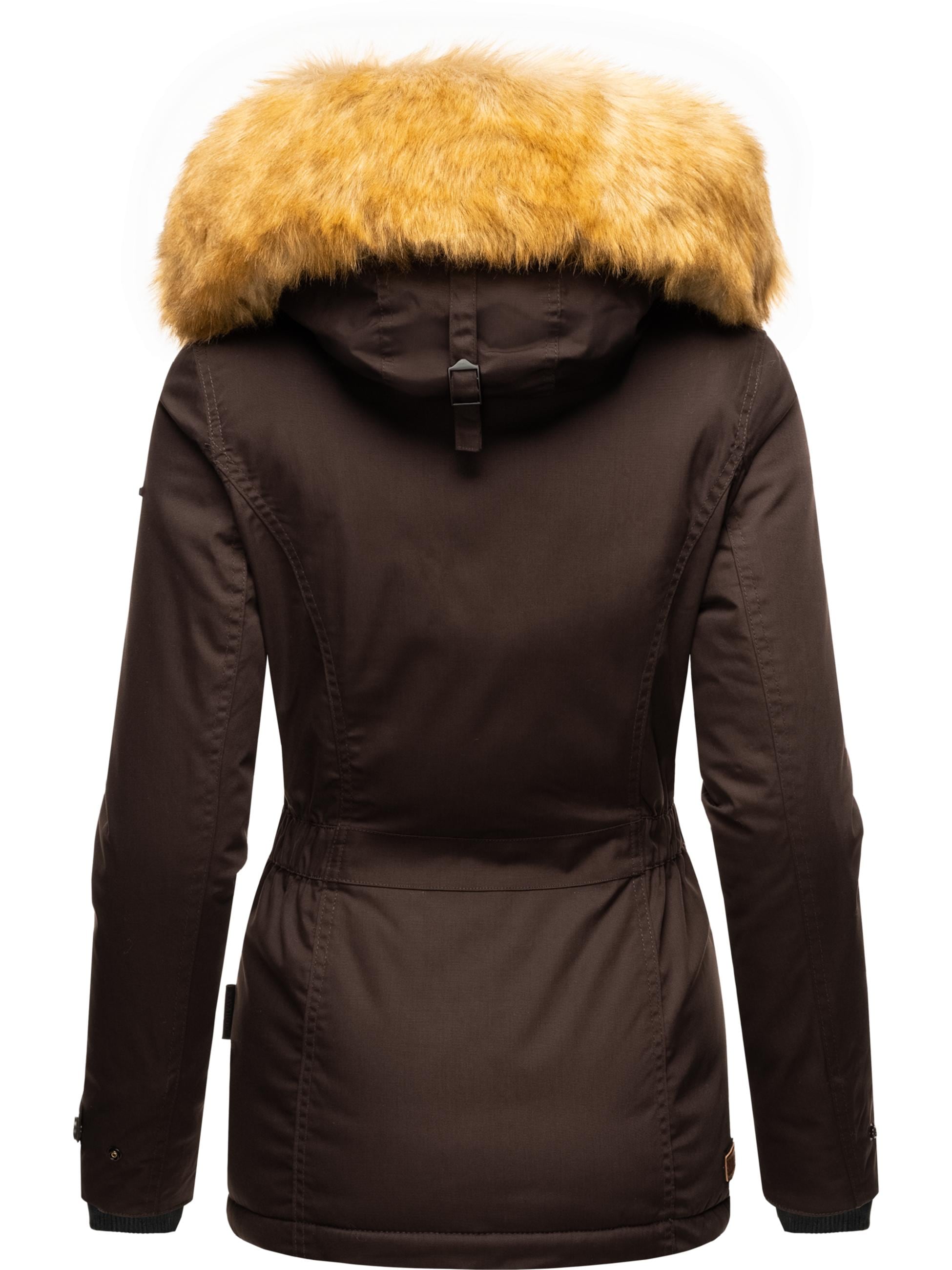Navahoo Winterjacke »Winterjacke Laura«, mit Kapuze, edler Parka mit Kunstfell-Kapuze