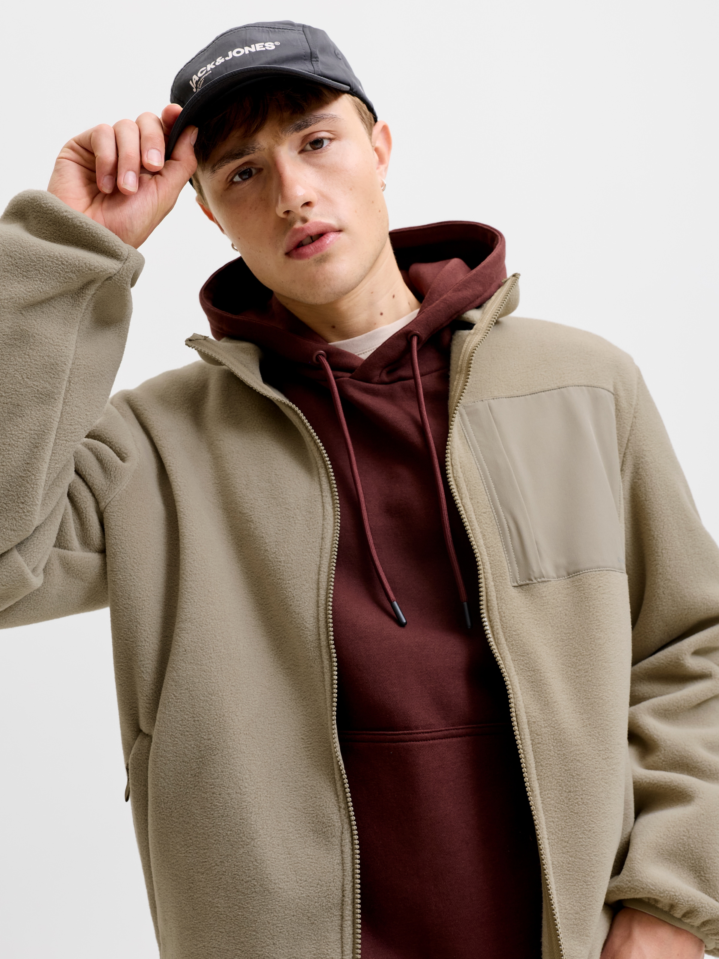 Jack & Jones Fleecejacke »JJEMASON FLEECE SN« Kunstfaser, regular fit