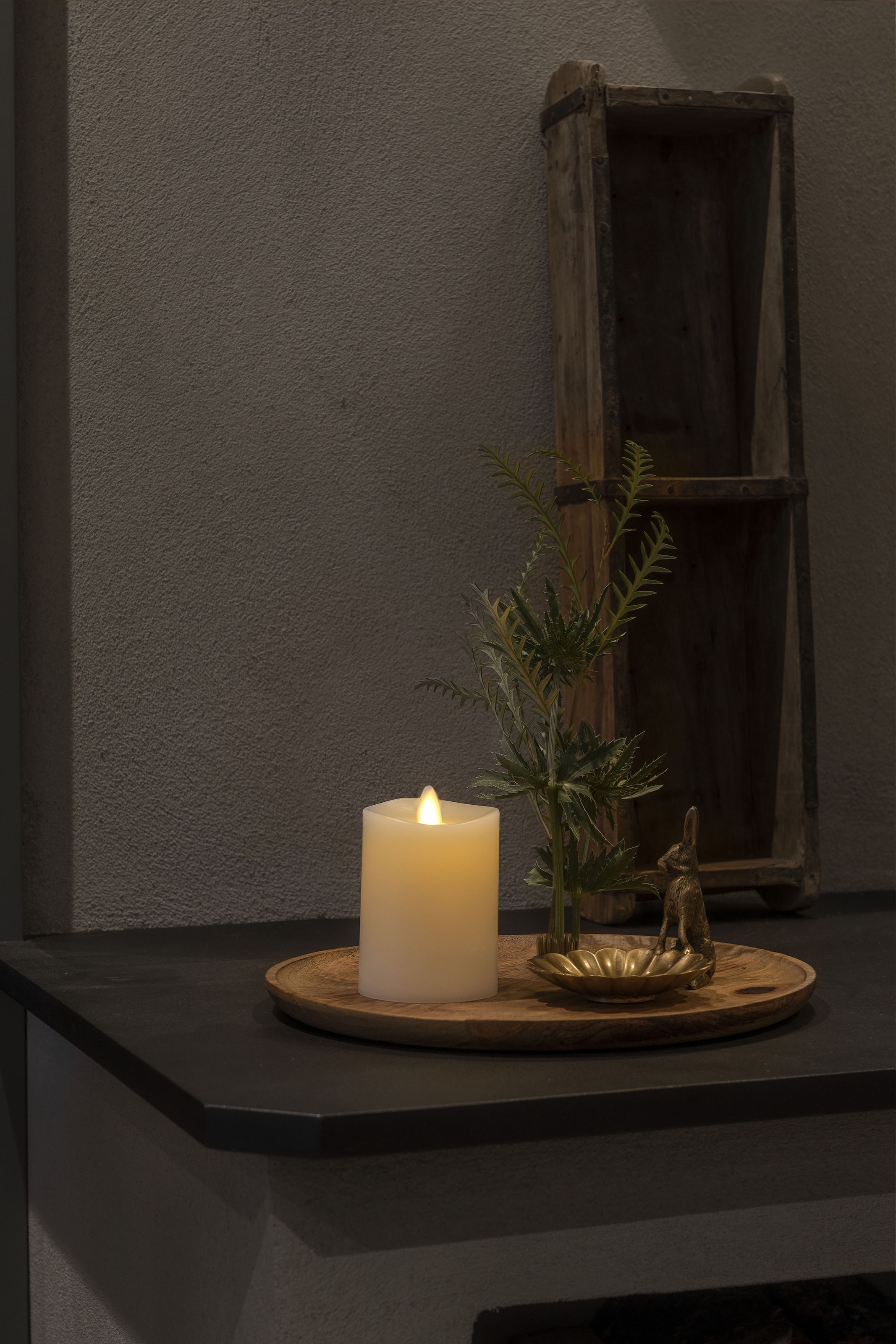 KONSTSMIDE LED-Kerze, LED Echtwachskerze cremeweiß, mit 3D Flamme und  geschmolzener Kante im OTTO Online Shop