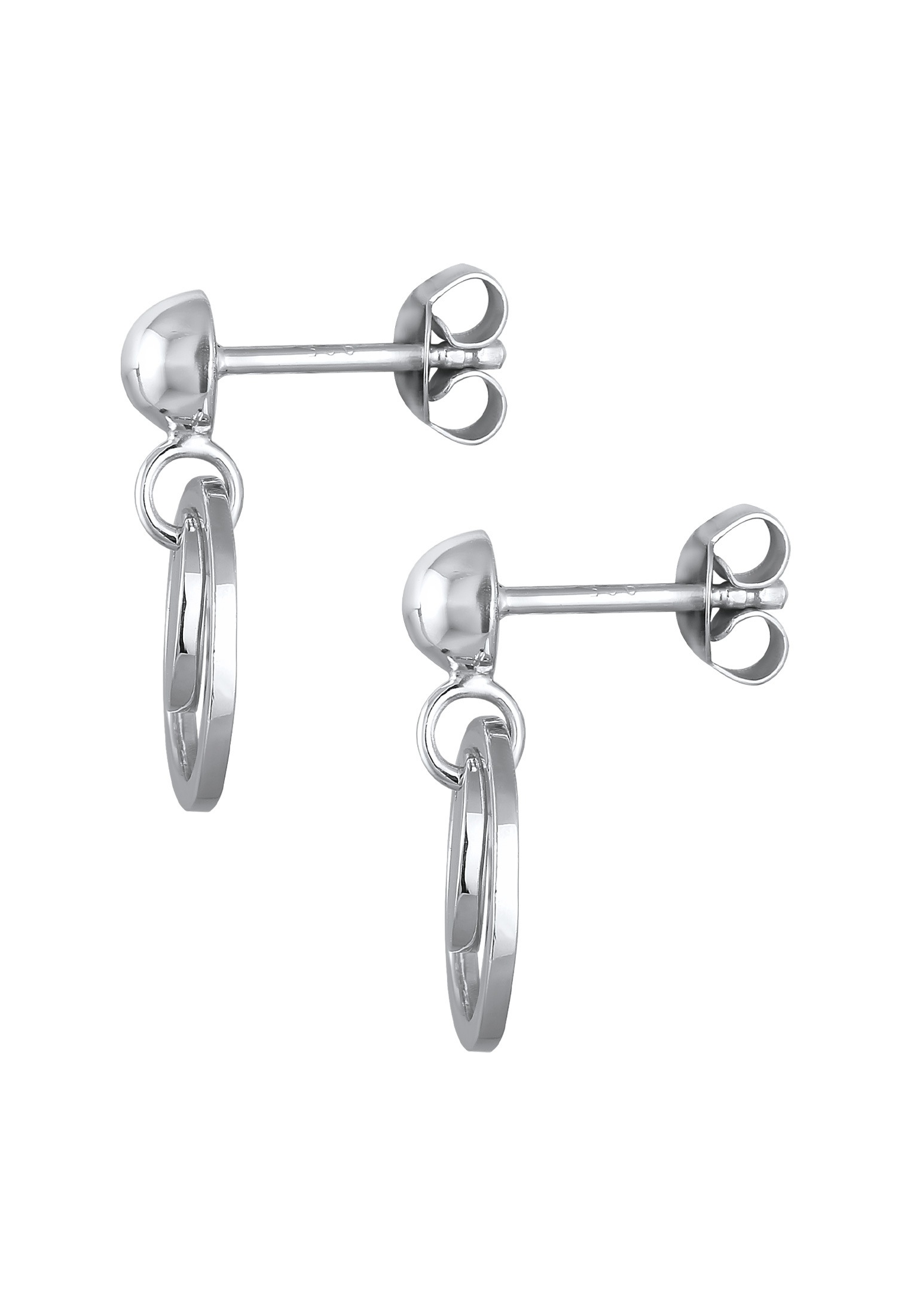 Elli Paar Ohrstecker »Ohrringe Kreis Rund Plättchen Geo Trend 925 Silber«
