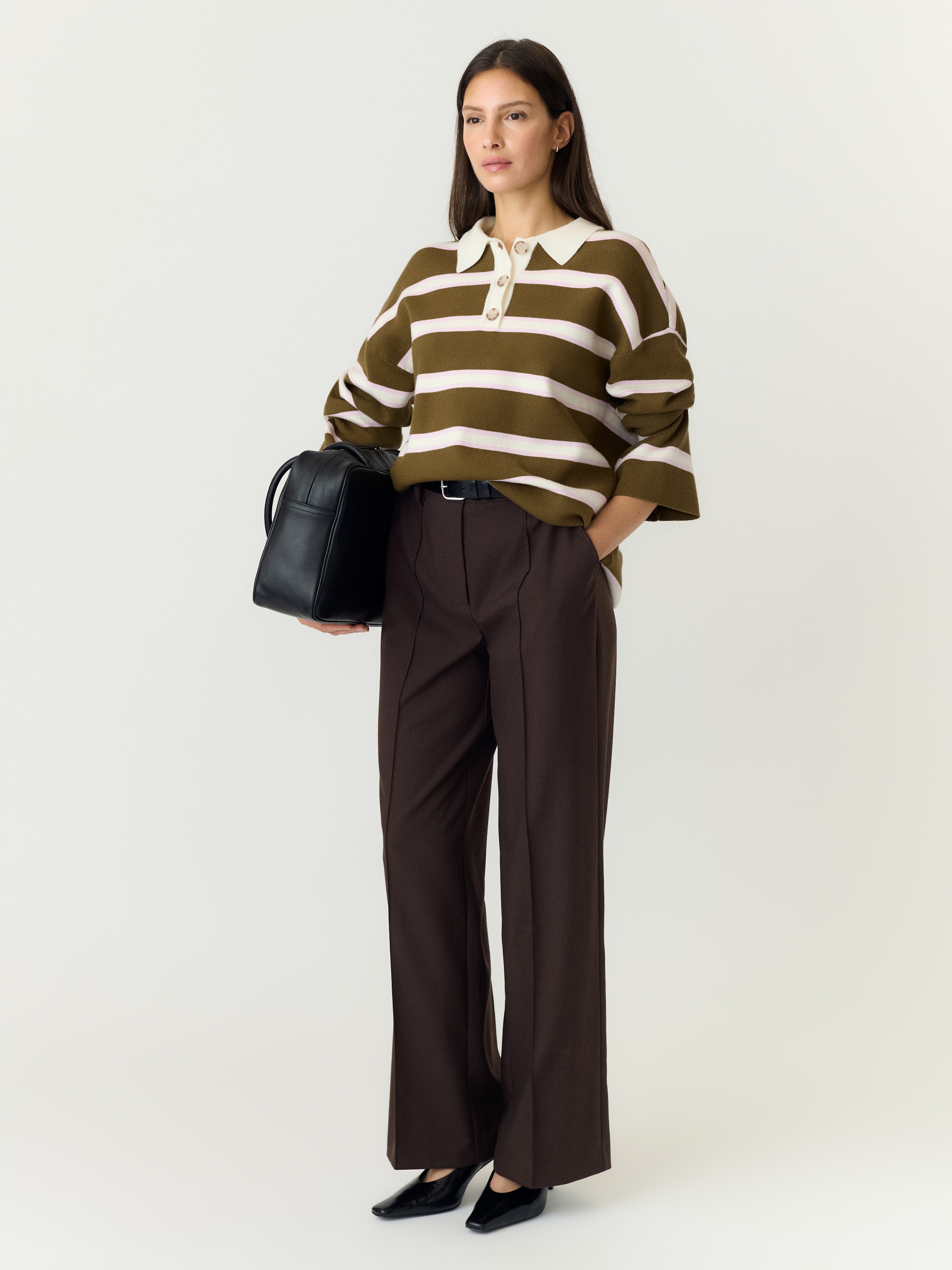 Y.A.S Polokragenpullover »YASISABELL LS POLO KNIT PULLOVER S. NOOS« Viskosemischung, regular fit