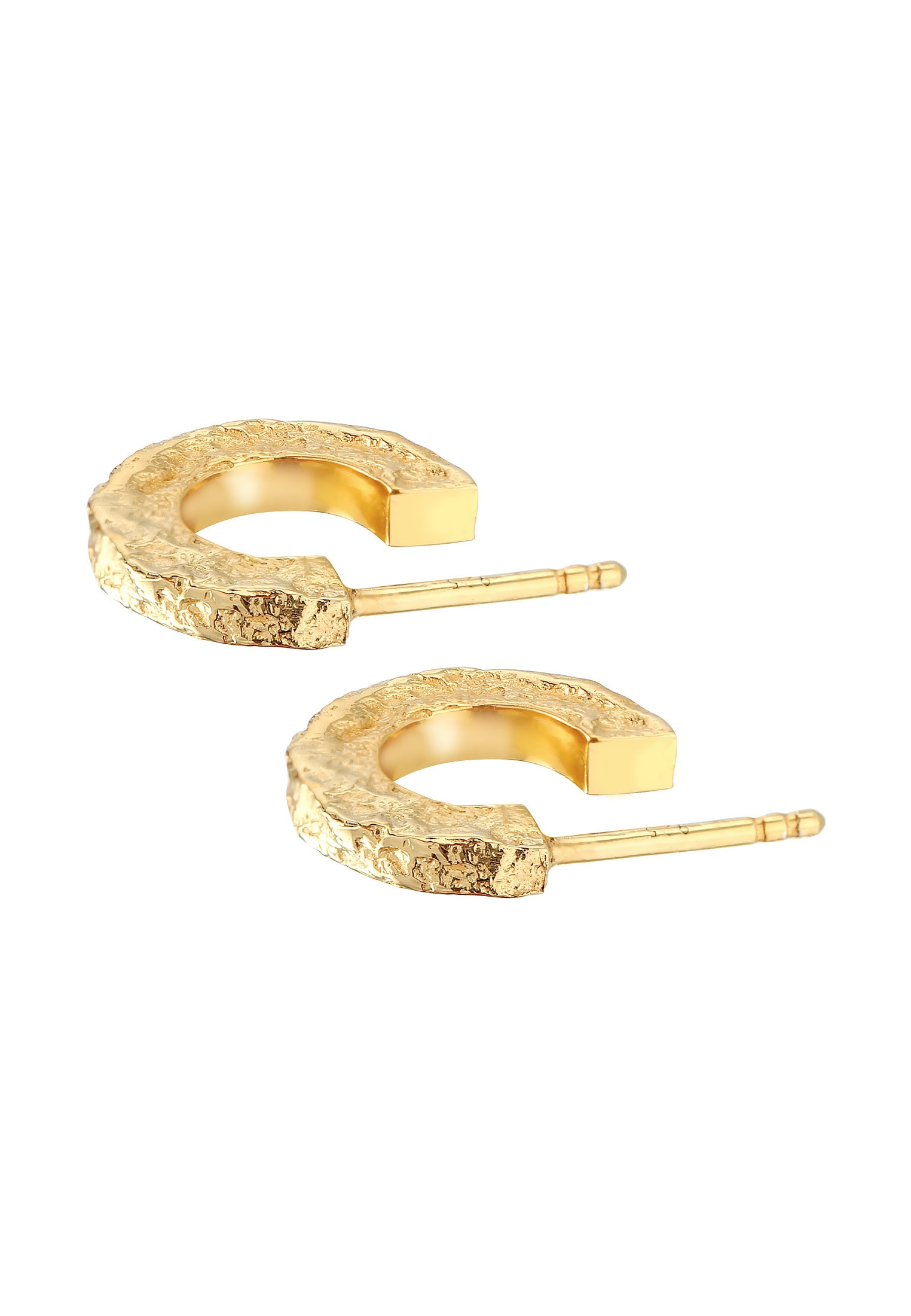 Elli Paar Ohrstecker »Ohrringe Creolen Stecker Used Organic Look 925 Silber«