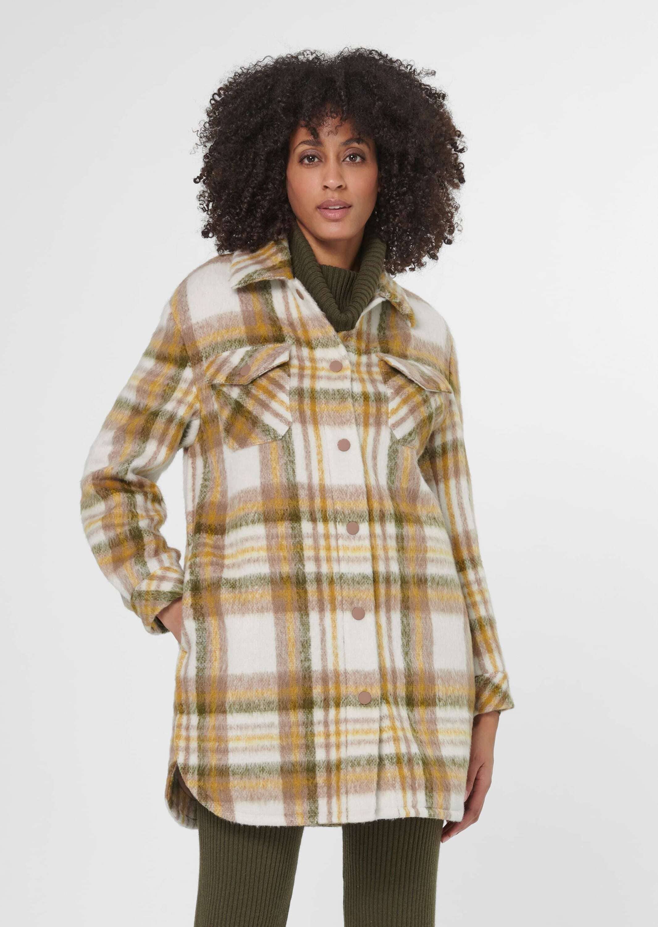 MADELEINE Outdoorjacke »Jacke Lange Hemdjacke mit Karo-Muster«
