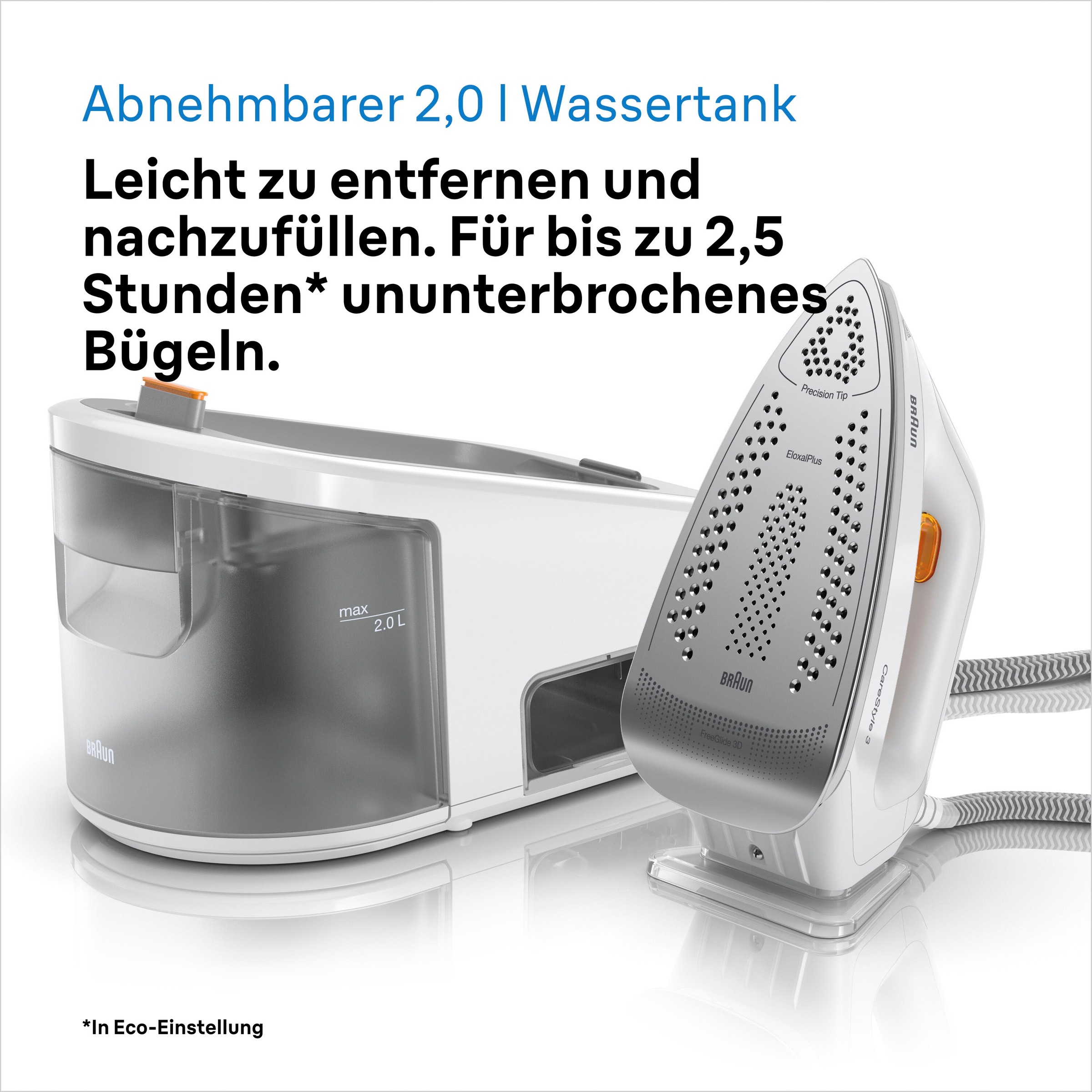 Braun Dampfbügelstation »CareStyle 3 IS3132WH«, weiß, max. Dampfmenge 400g/min, Rückwärtsbügeln über Knöpfe