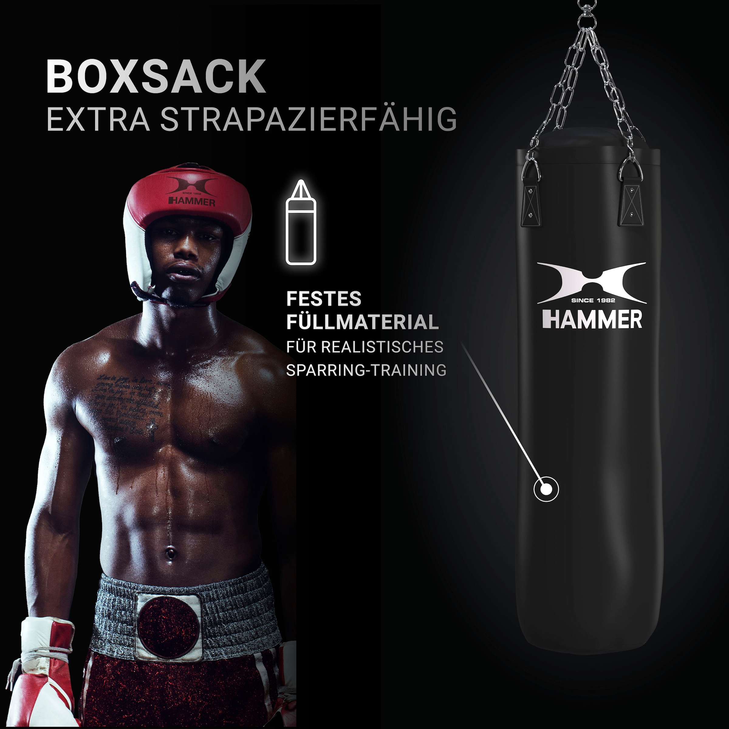 Hammer Boxsack »Black Kick«