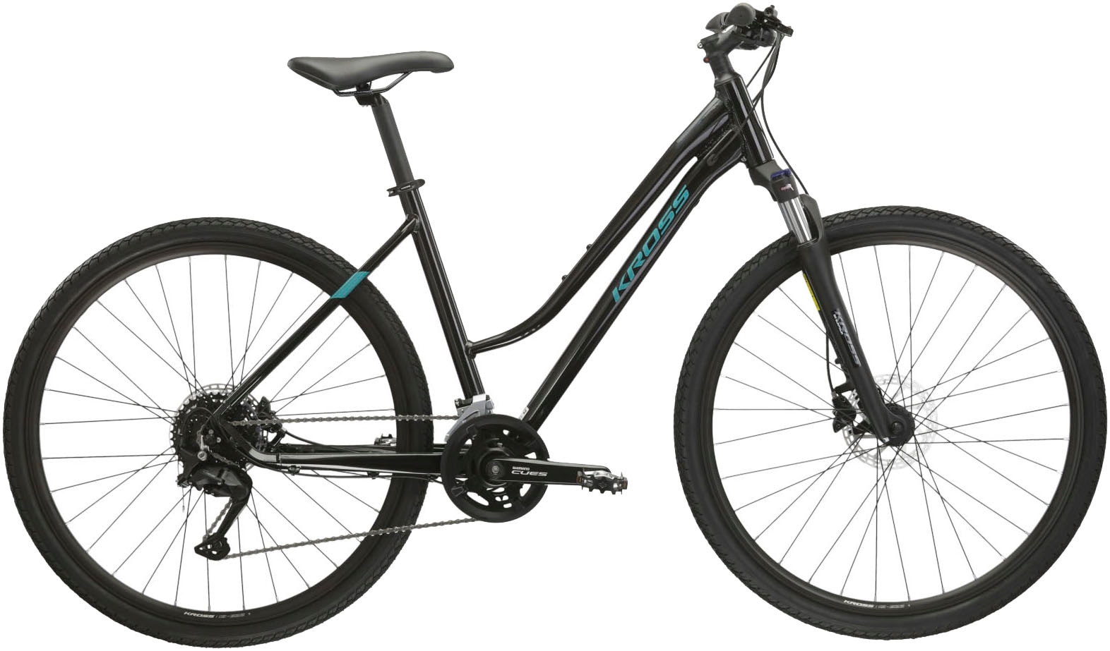 Kross Crossrad »Crossrad Evado 5.0 schwarz 18 Gänge« 18 Gang Shimano CUES U3020 Schaltwerk Kettenschaltung in schwarz, Größe 28 Zoll (71,12 cm)...