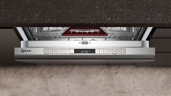 NEFF vollintegrierbarer Geschirrspüler, N 70, S197TCX00E, 14 Maßgedecke, Gap Light: seitliches Licht zeigt Reinigungsvorgang