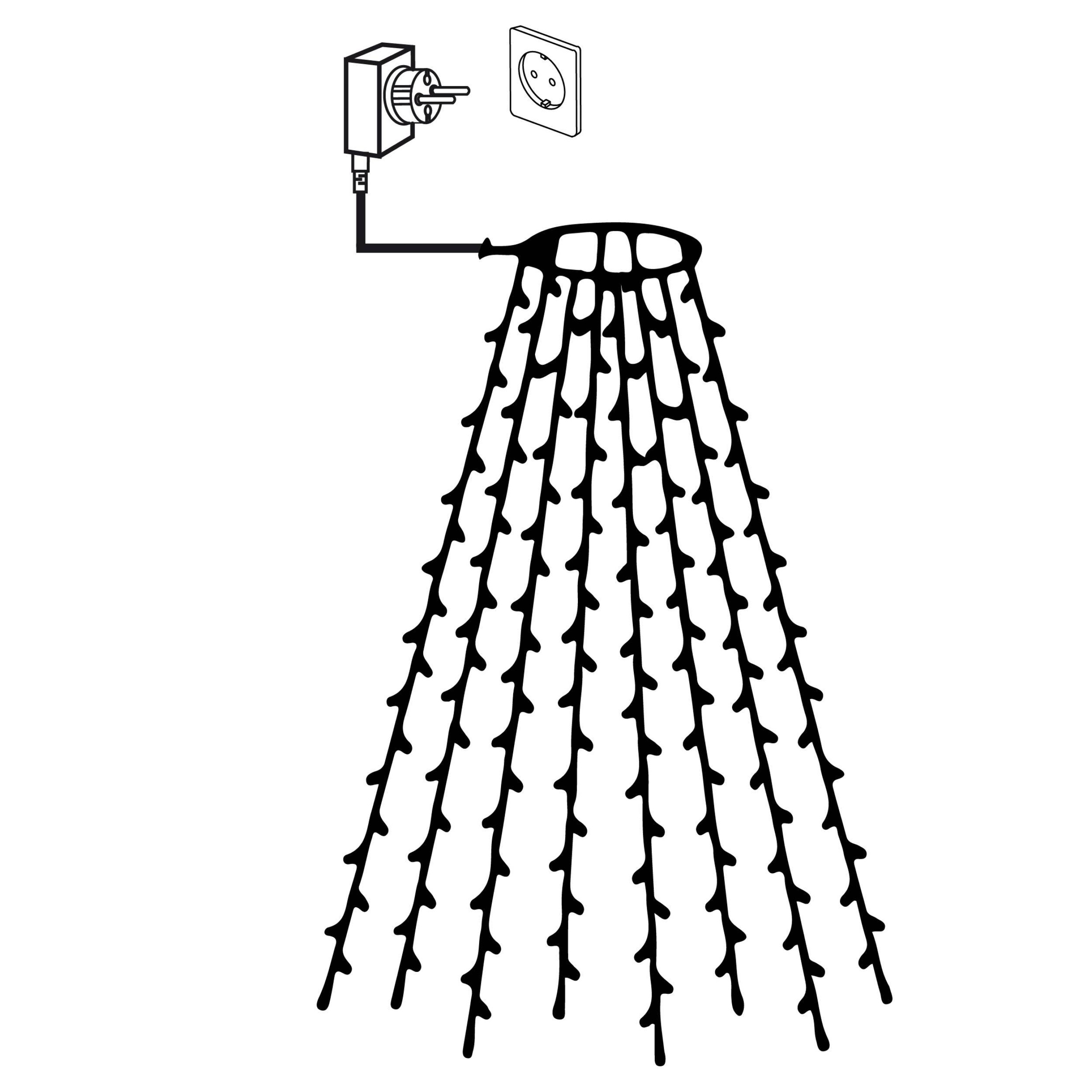 EGLO LED-Lichterkette »SERIE LED - Weihnachtsdeko - Beleuchtung - Winterdeko«, 160 St.-flammig, Beleuchtung für innen und außen, buntes Lichternetz mit Kabel, 2 m