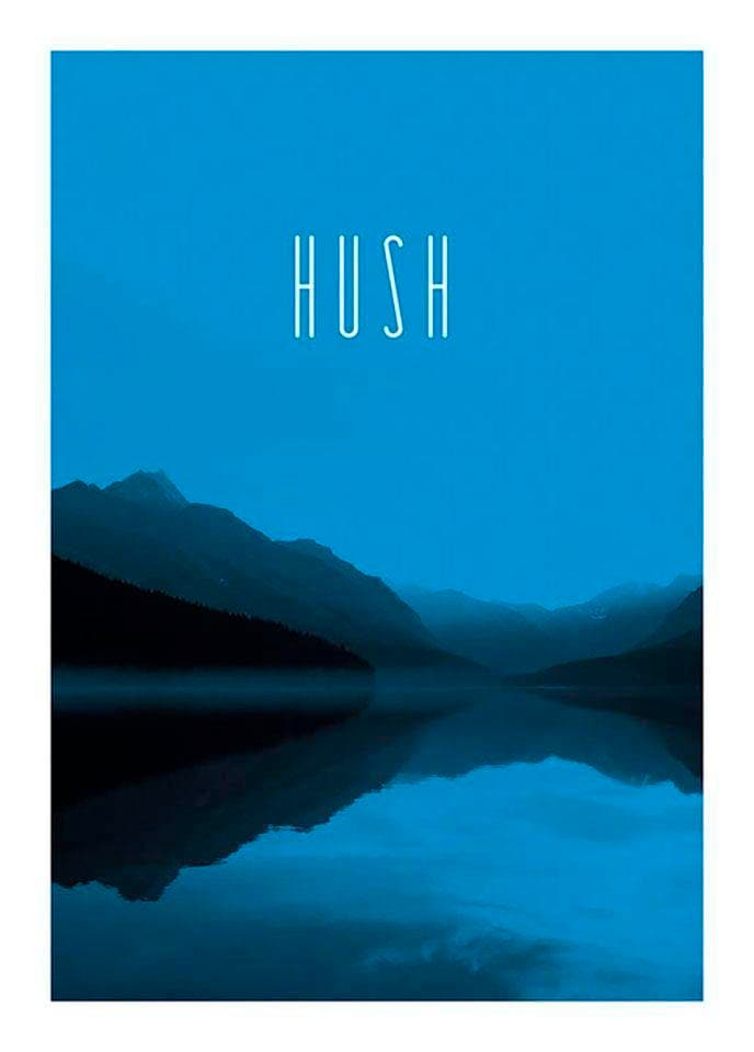 Komar Poster »Word Kinderzimmer, Online OTTO Hush Blue«, Natur, (1 St.), im Lake Schlafzimmer, Wohnzimmer Shop