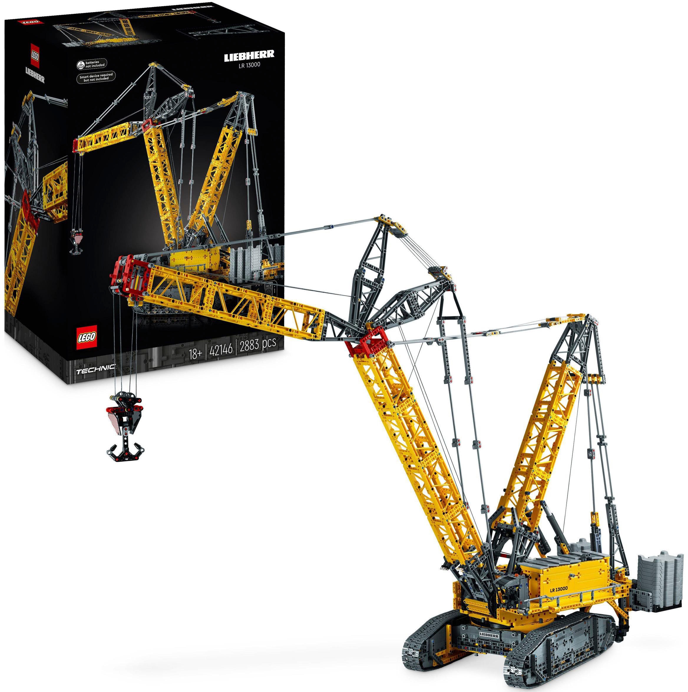 LEGO® Konstruktionsspielsteine »Liebherr LR 13000 Raupenkran (42146), LEGO® Technic«, (2883 St.), Made in Europe