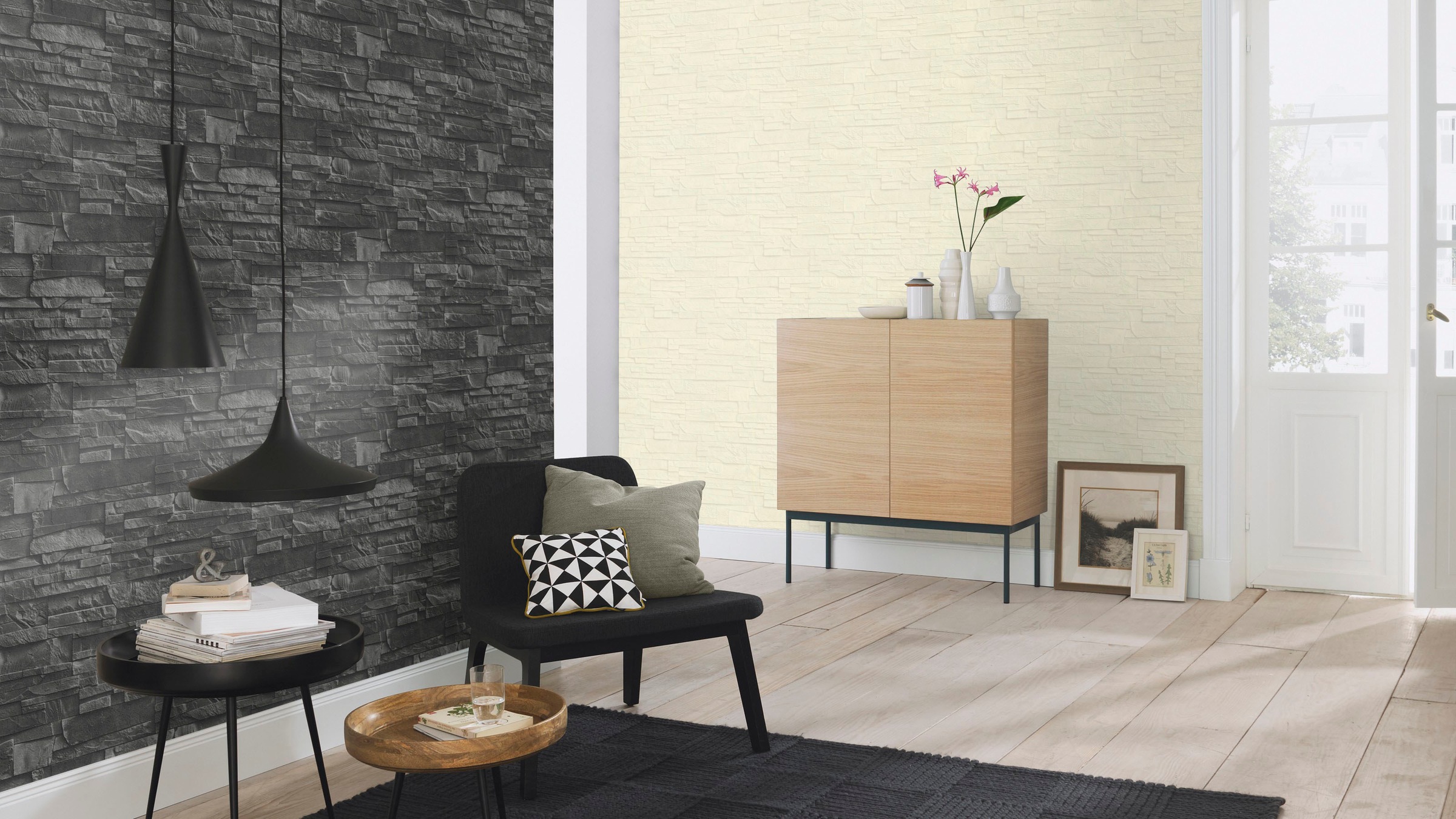 Rasch Vinyltapete »Factory III«, gemustert-Steinoptik