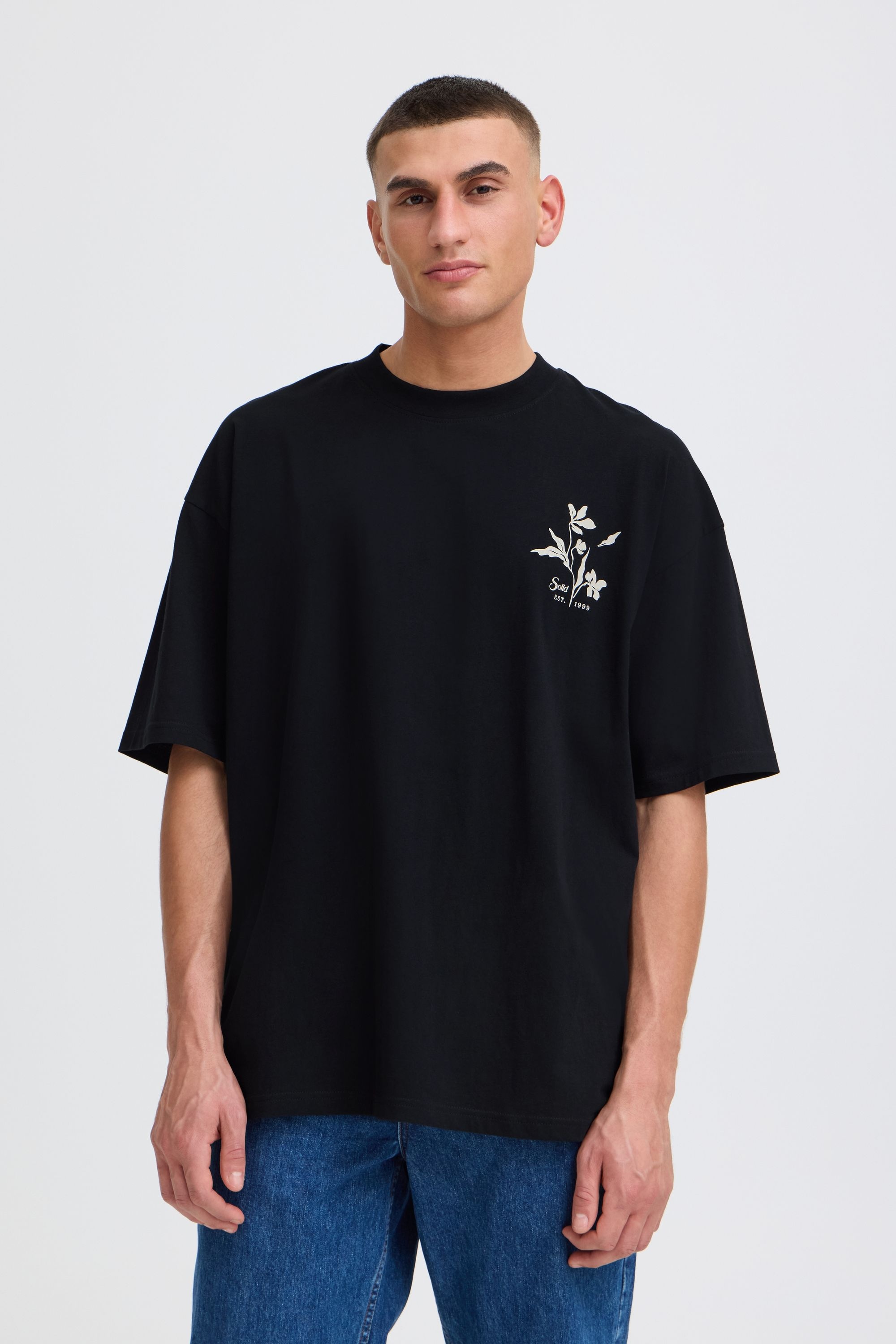 !Solid Rundhalsshirt »Rundhalsshirt SDAmon Oversized«