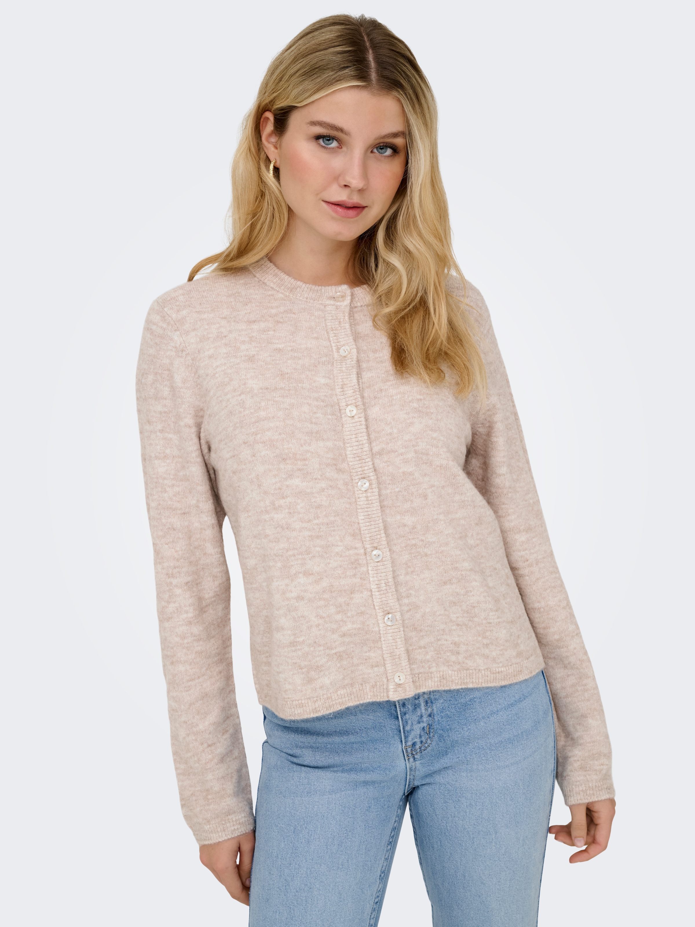 ONLY Strickjacke »ONLSIMONI L/S O-NECK CARDIGAN KNT NOOS« lockere Passform