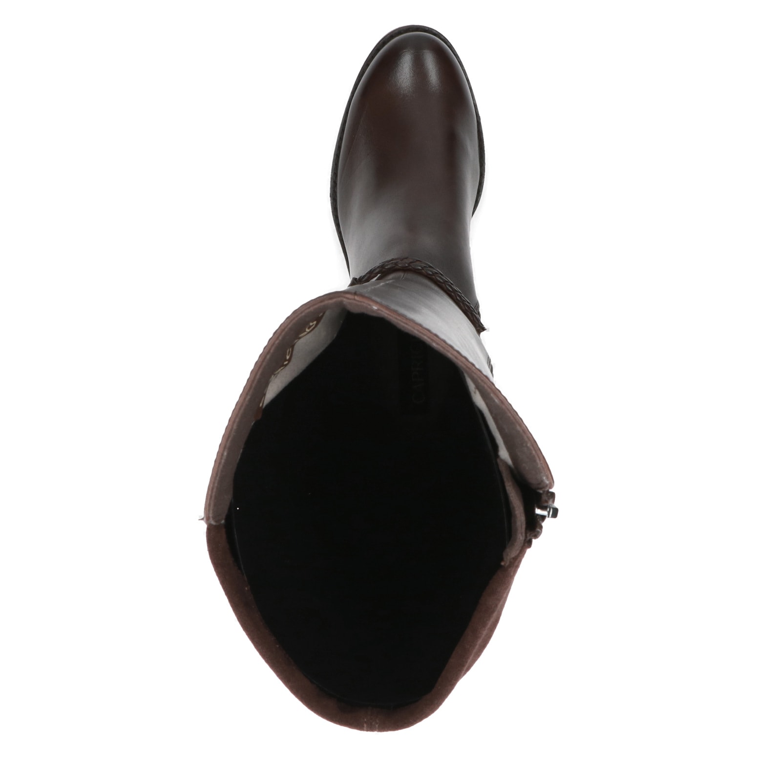 Caprice Stiefel, Blockabsatz, Langschaftstiefel, Businessstiefel mit Flechtband