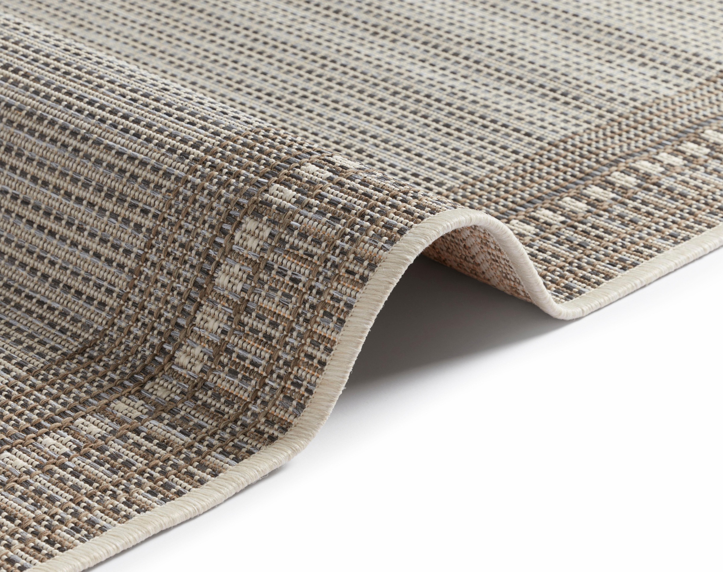 freundin Home Collection Teppich »Ocean«, rechteckig, 4 mm Höhe, In-und Outdoor geeignet, Strapazierfähig und pflegeleicht, Flachgewebe