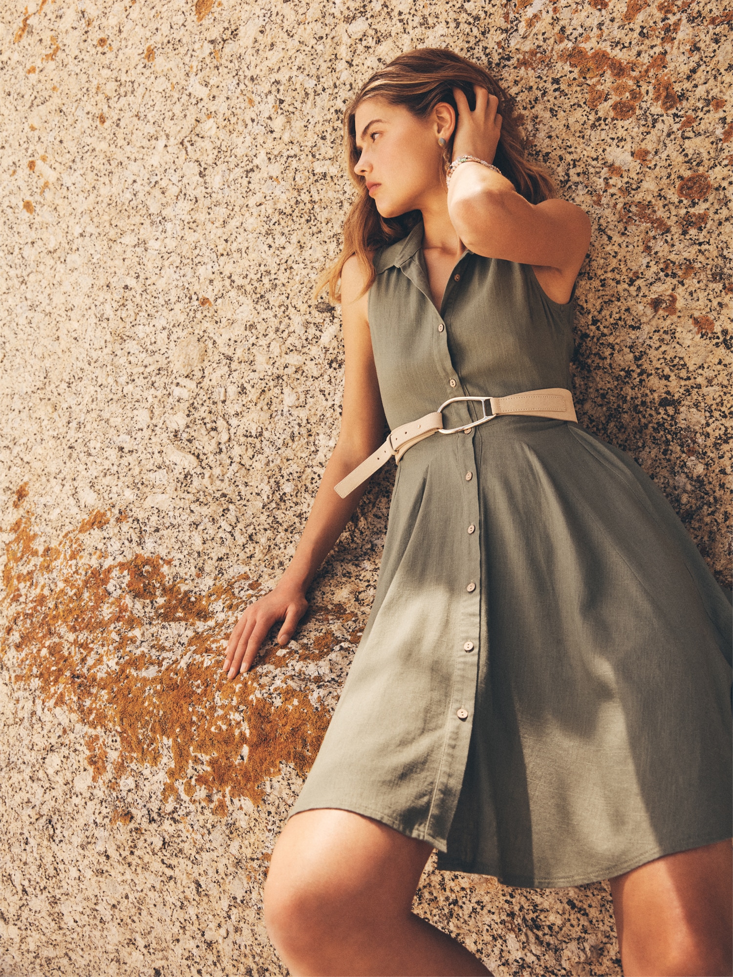 Apricot Minikleid »Minikleid« aus Leinenmischung