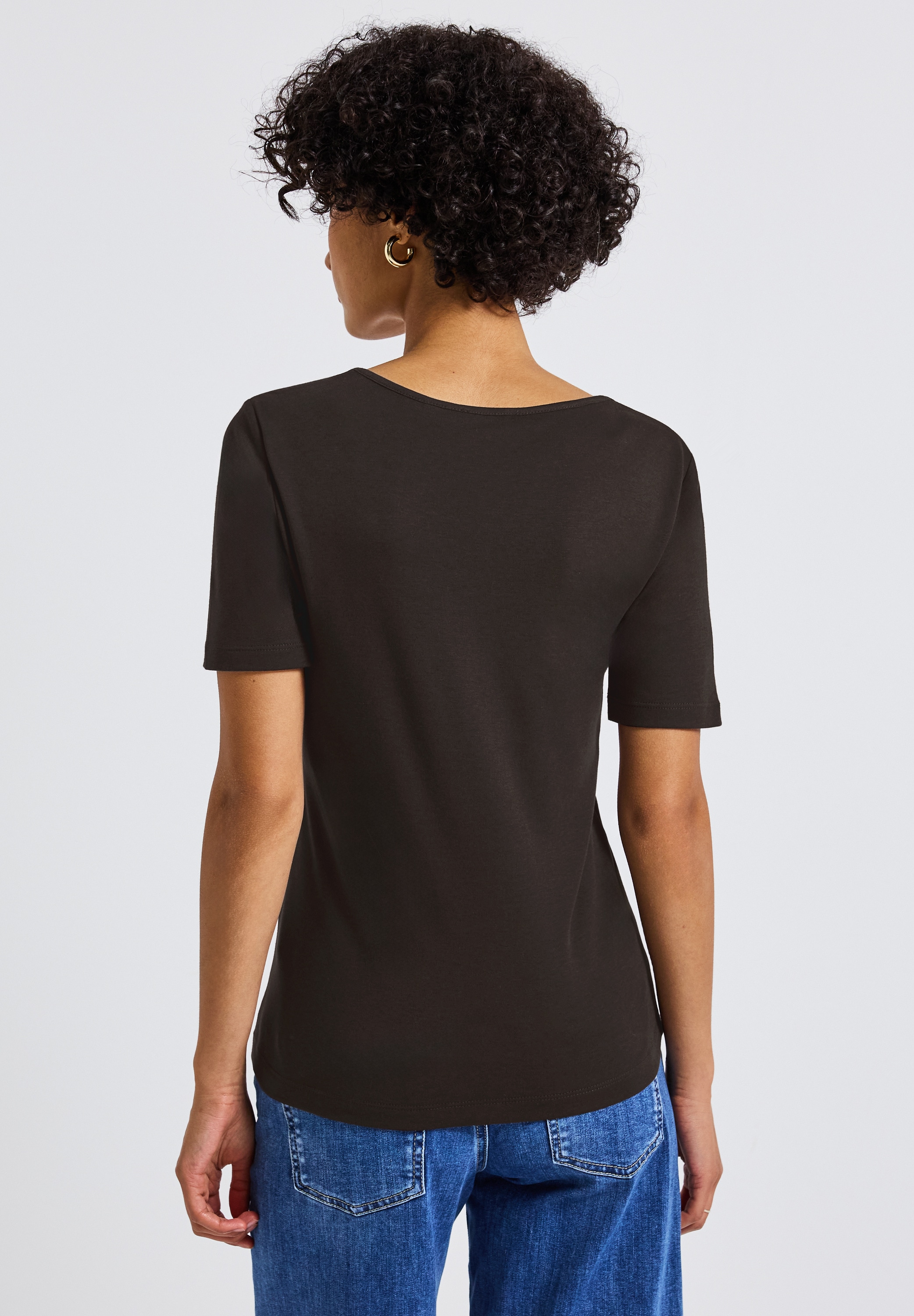 STREET ONE T-Shirt, mit Herzausschnitt
