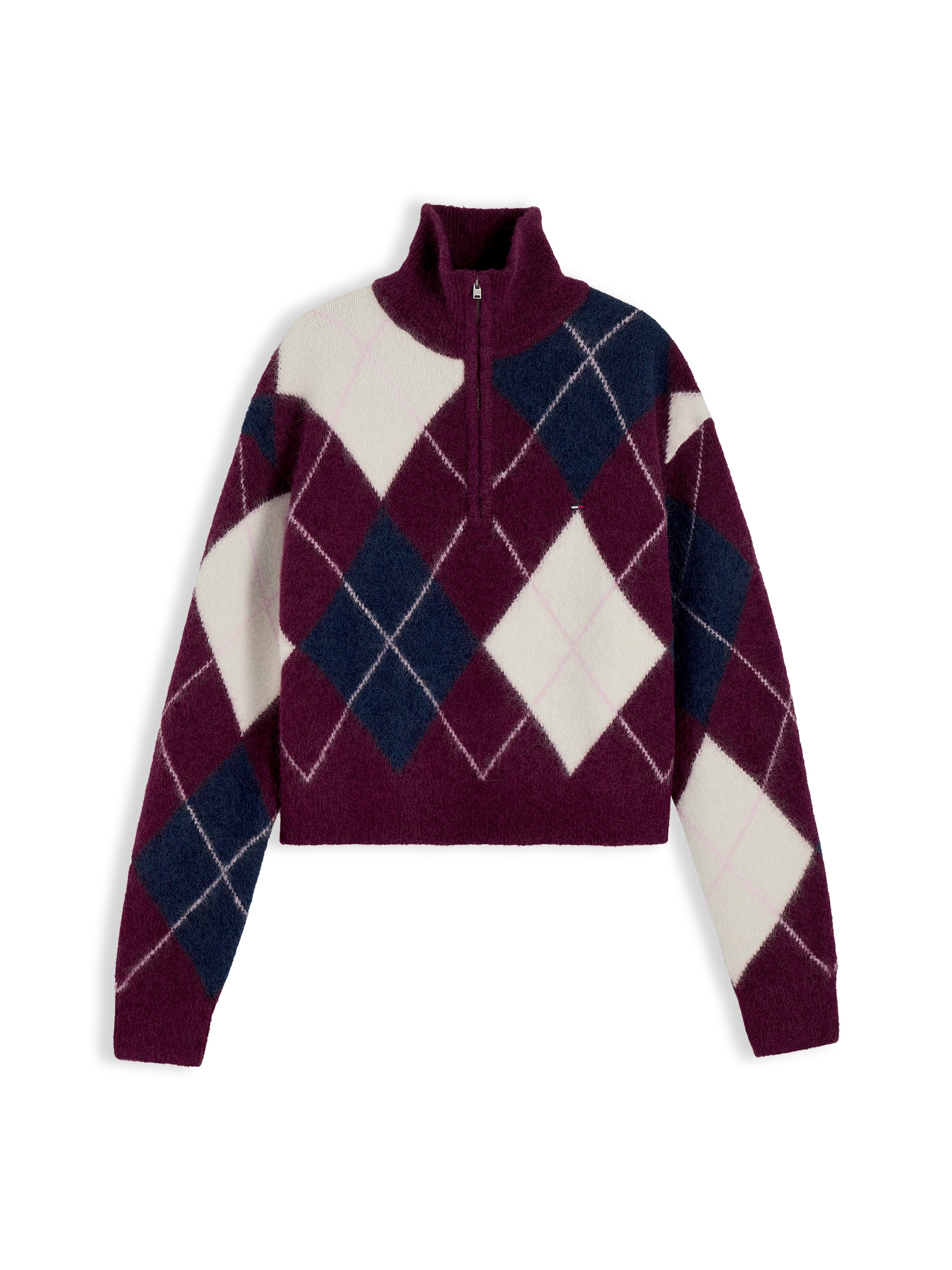 Tommy Jeans Troyer »TJW FLUFFY QUARTER ZIP SWEATER« aus einem Alpaka-Mix