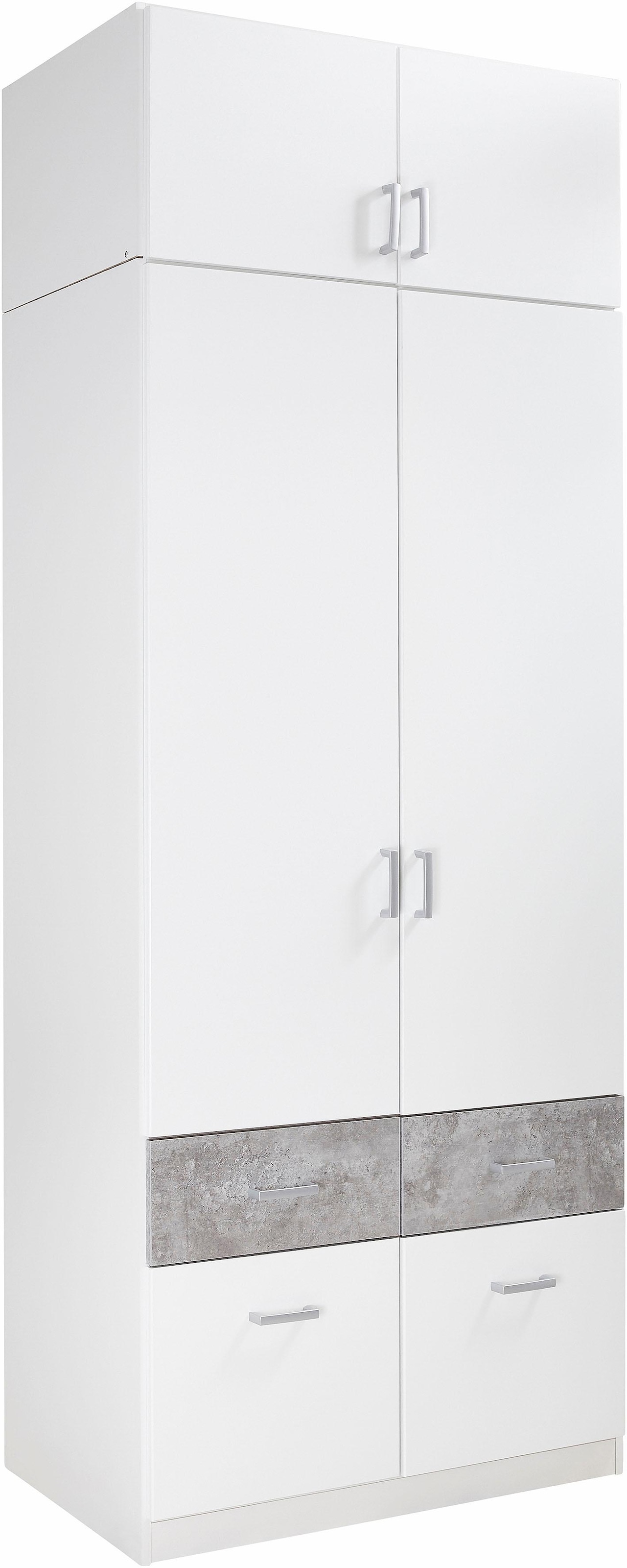 rauch Kleiderschrank »Kleiderschrank Schrank Garderobe deckenhoher Schrank BREMEN« optional mit Spiegel, Breiten: 91/136/181 cm, Höhe: 199 cm,  in vielen Farbvariationen, inkl. Kranzblende MADE IN GERMANY