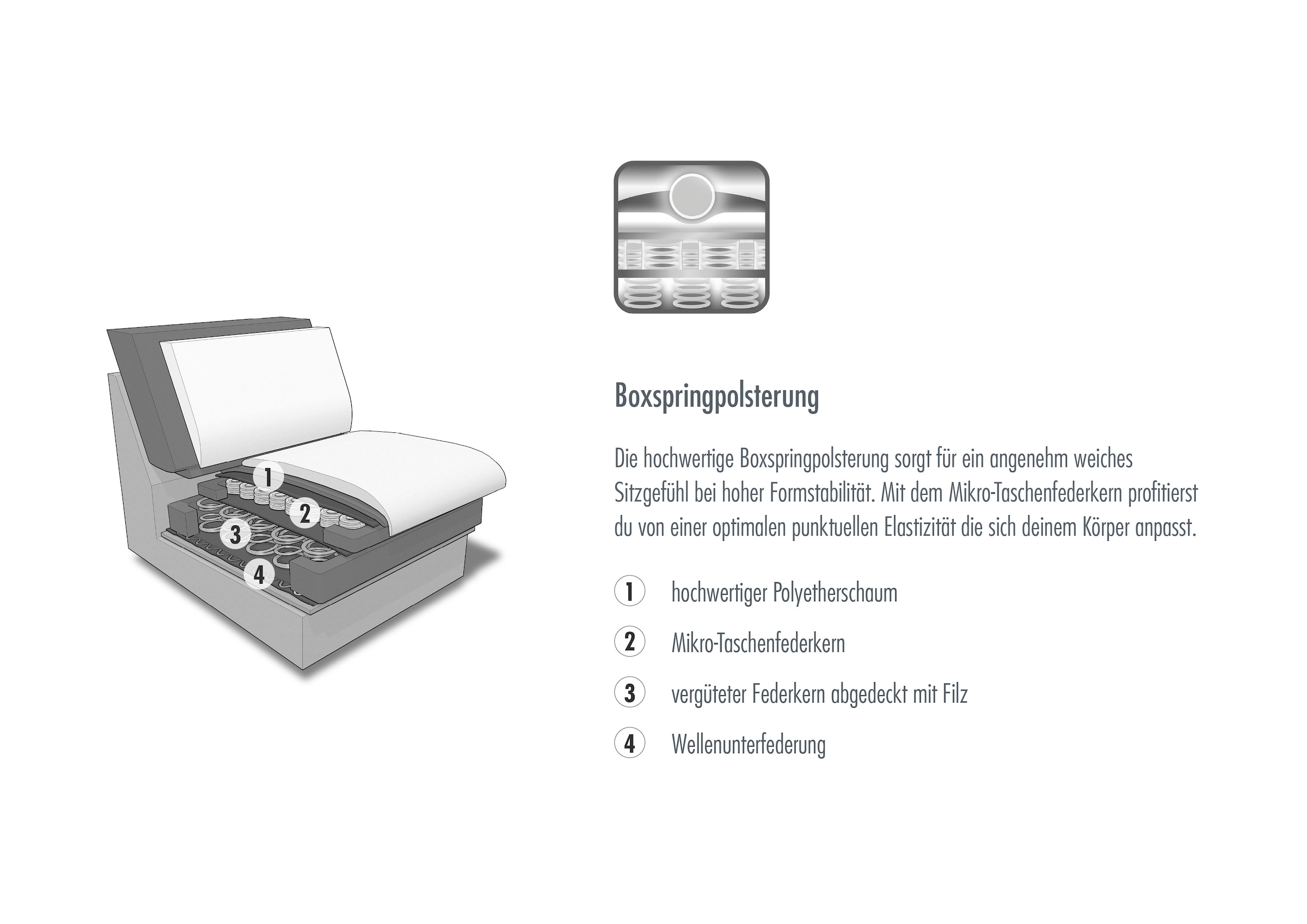 Die PlanBar Ecksofa »MP-IN17041 L-Form«, mit Sitztiefenverstellung, optional Kopfteilverstellung & Bettfunktion