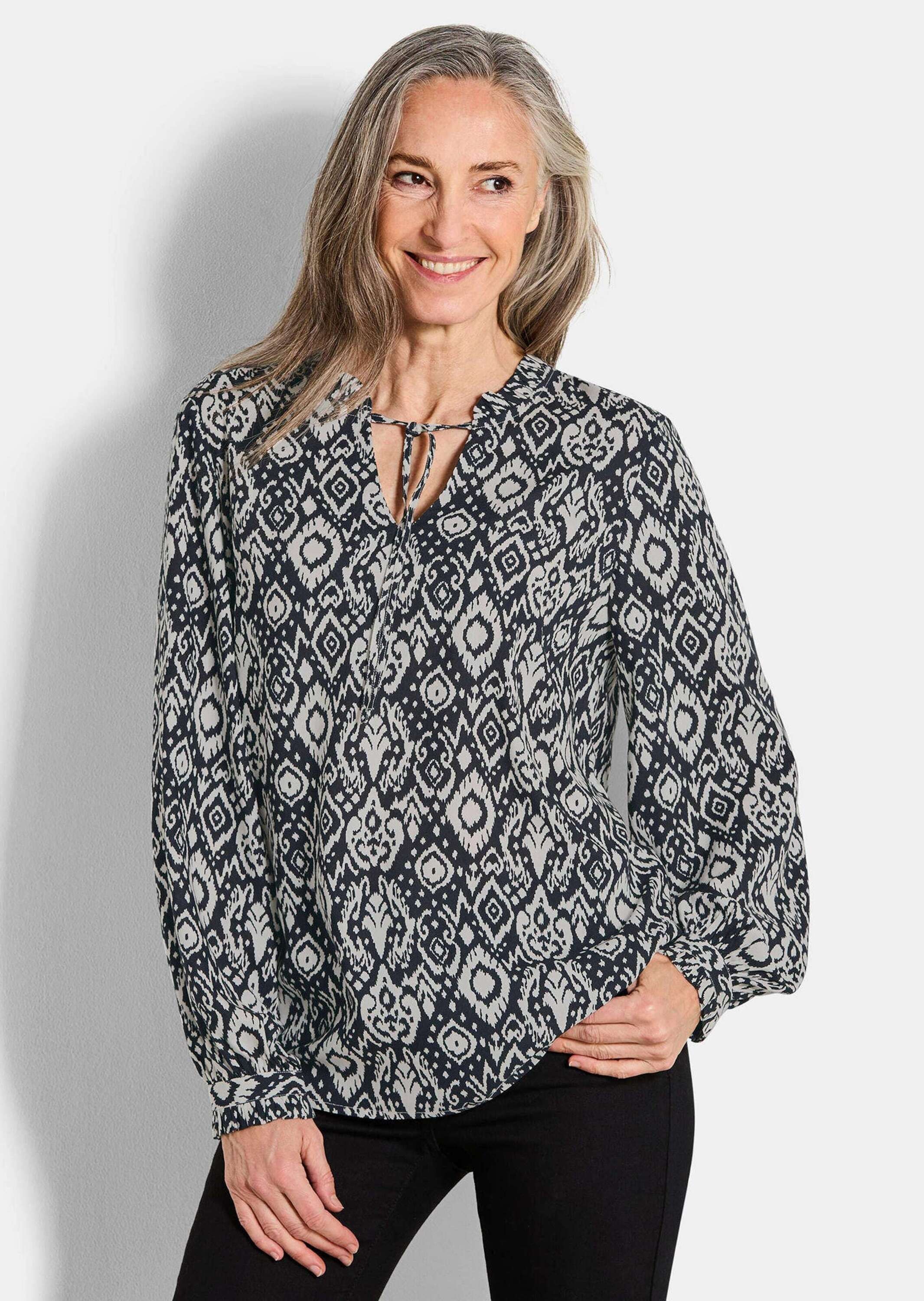 GOLDNER Schlupfbluse »Viskose-Bluse mit Rüschen«