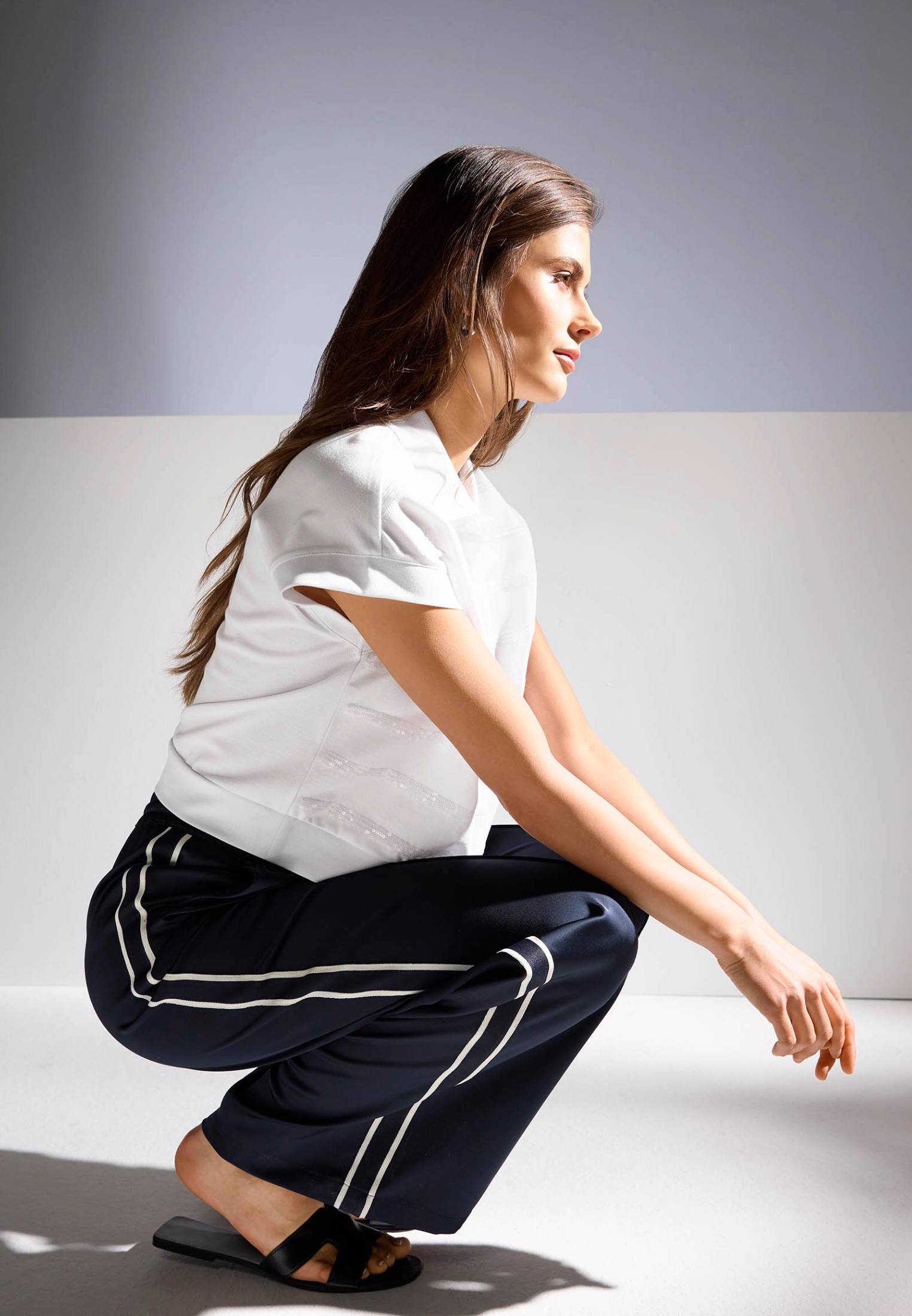 Zero Stoffhose »Hose mit Seitenstreifen 32 Inch«
