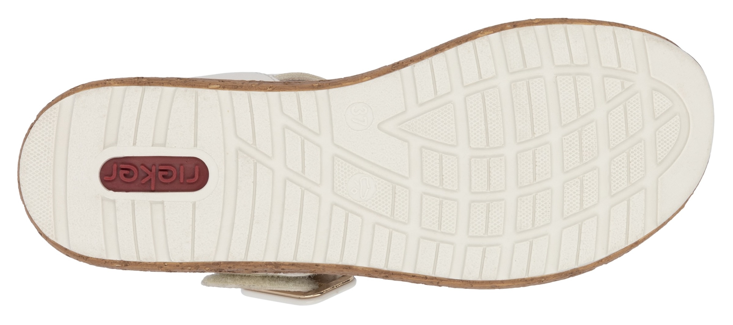 Rieker Plateausandale, Sandalette, Sommerschuh, Keilsandale mit praktischen Klettverschlüssen