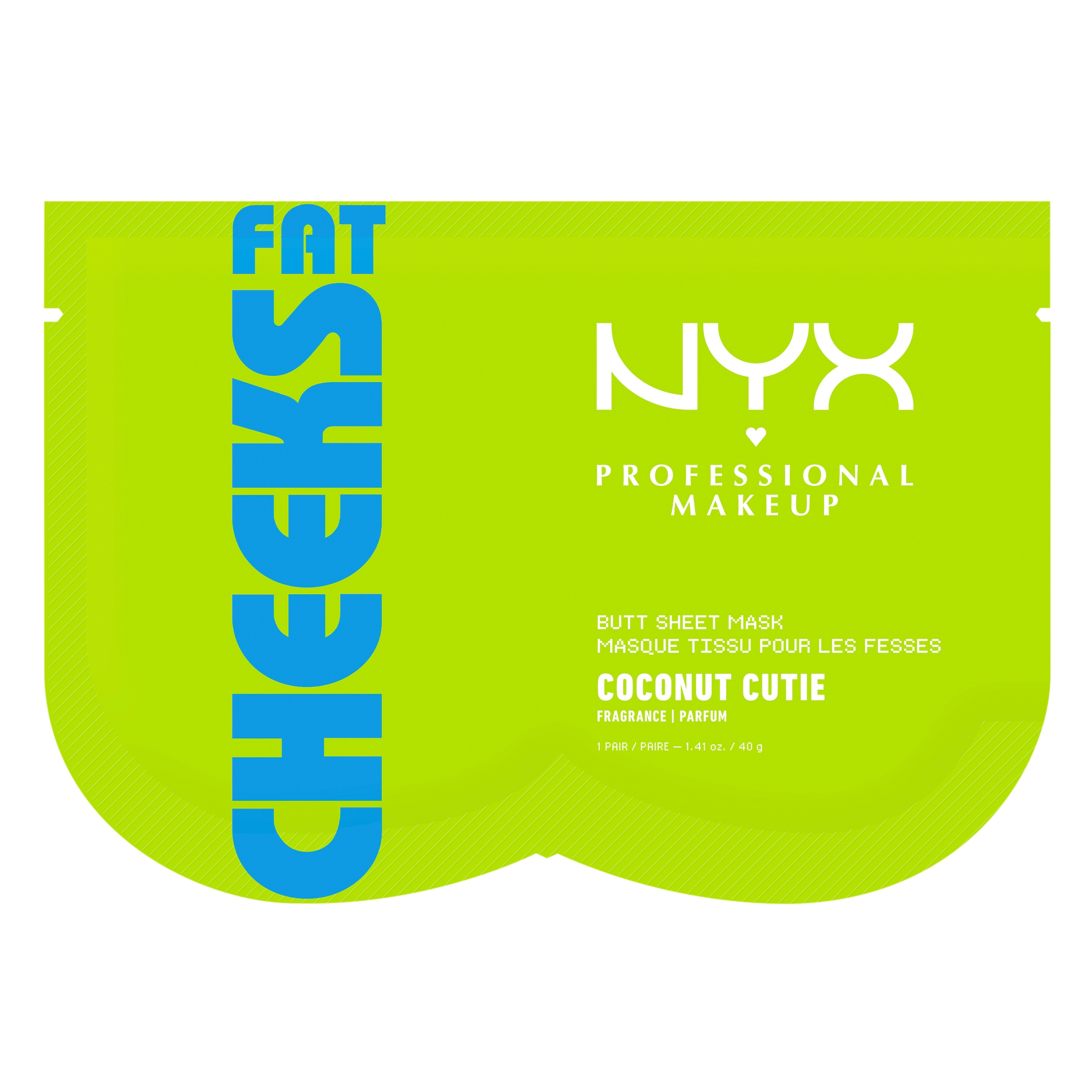 NYX PROFESSIONAL MAKEUP Tuchmaske »FAT CHEEKS PO-TUCHMASKE« beruhigende, ultra-hydrierende Tuchmaske