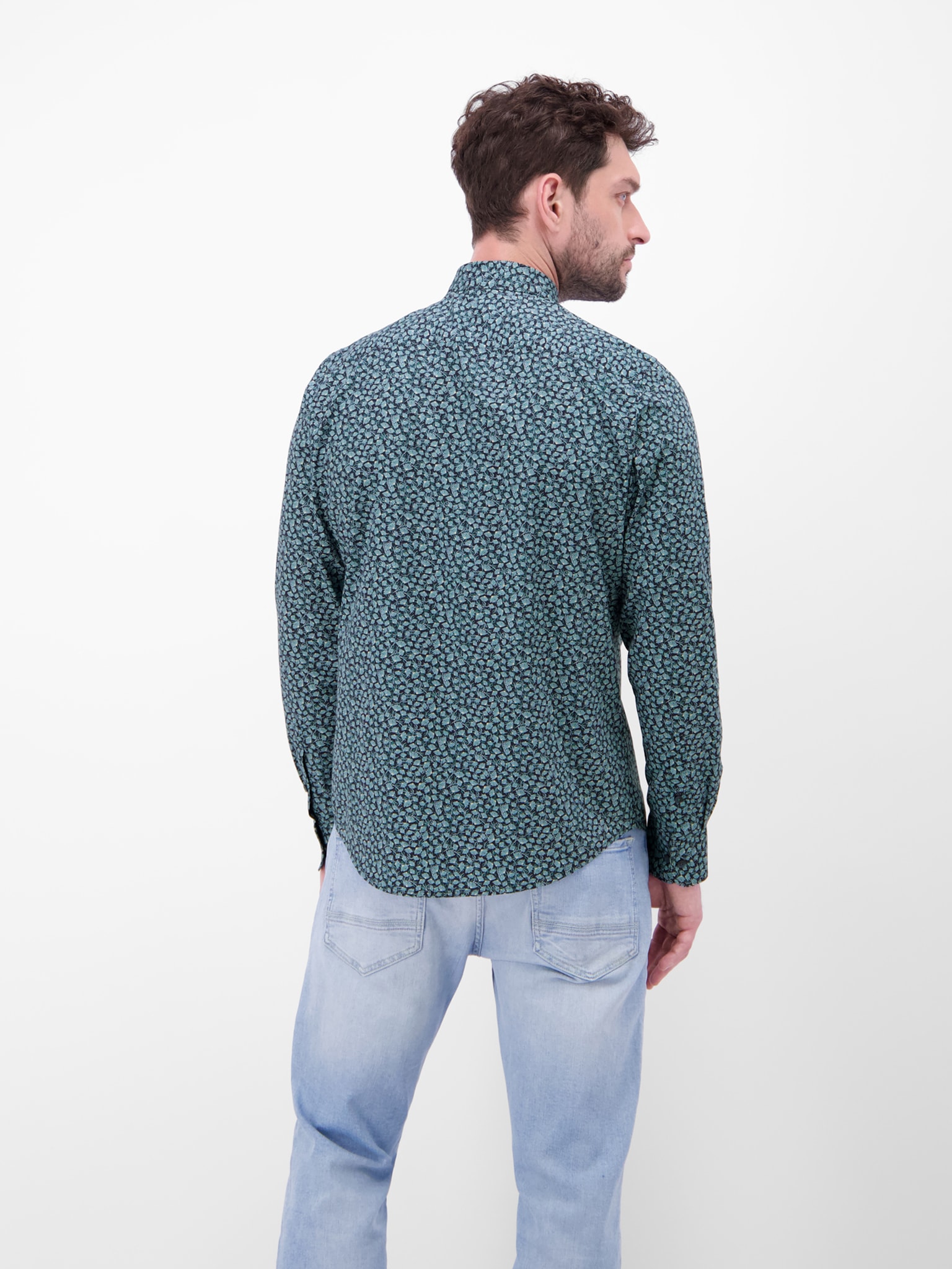 LERROS Langarmhemd mit Allover-Minimal-Print