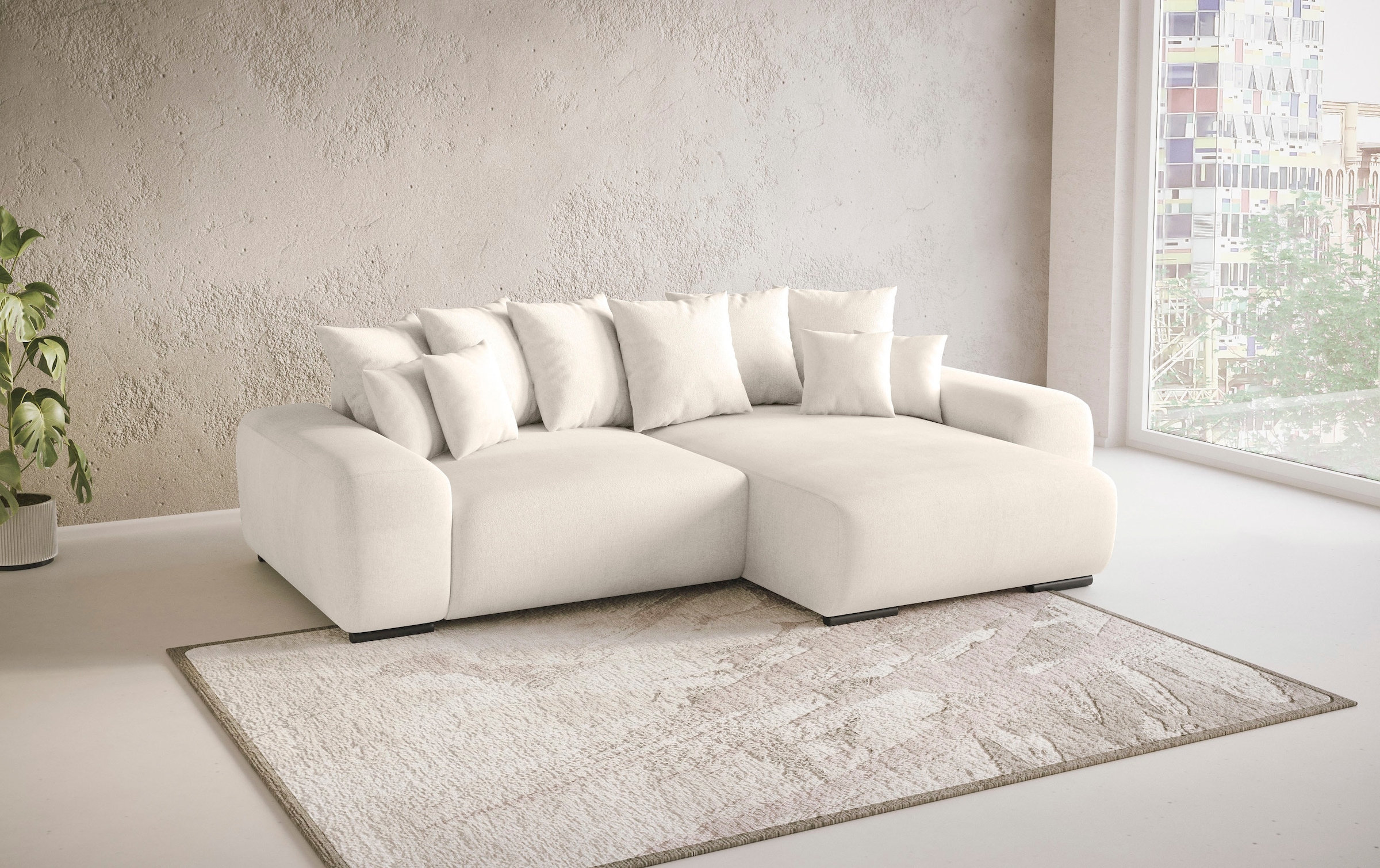 Mr. Couch Ecksofa »Sundance L-Form«, Dauerschläfer mit EasyBett-Schlaffunktion, Bettkasten