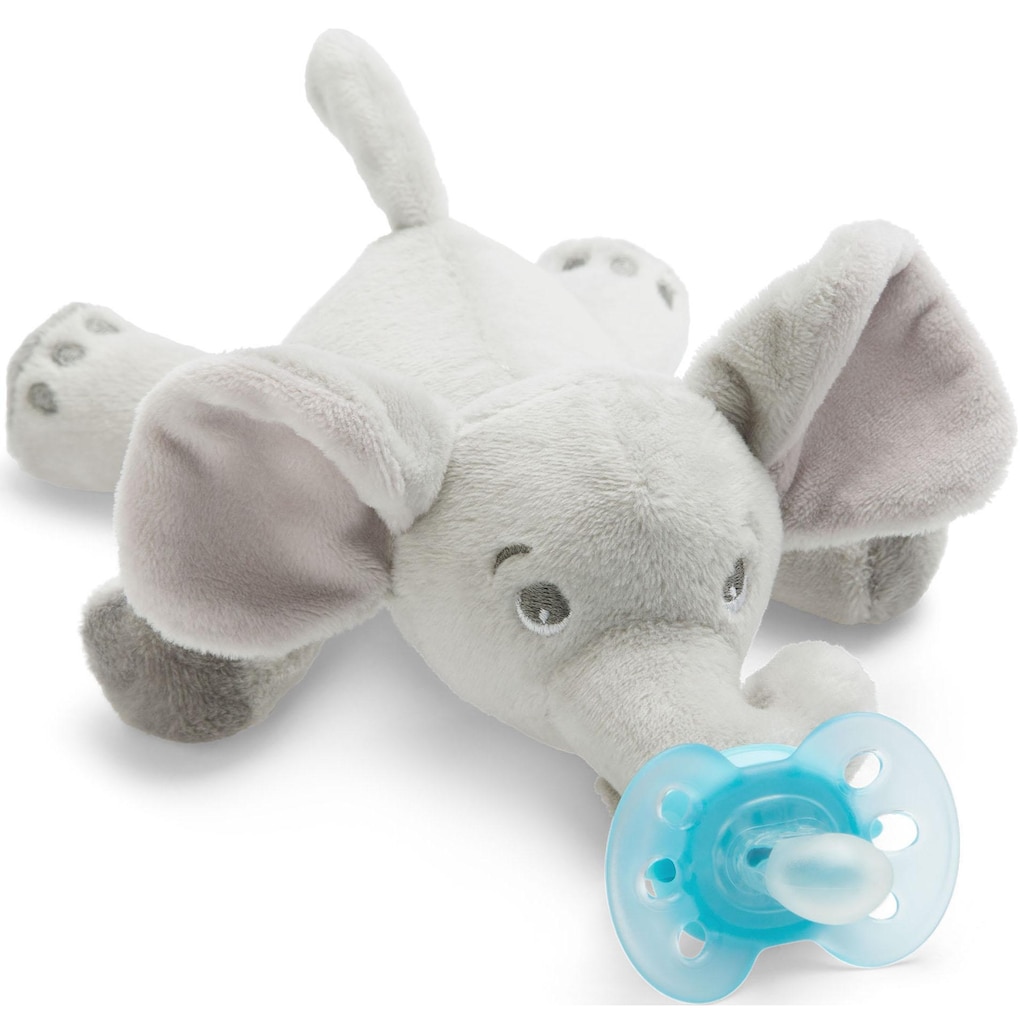 Philips AVENT Schnullerbefestigung »SCF348/13«, (Set, 2 tlg., Ultraweiches Kuscheltier mit Schnuller)