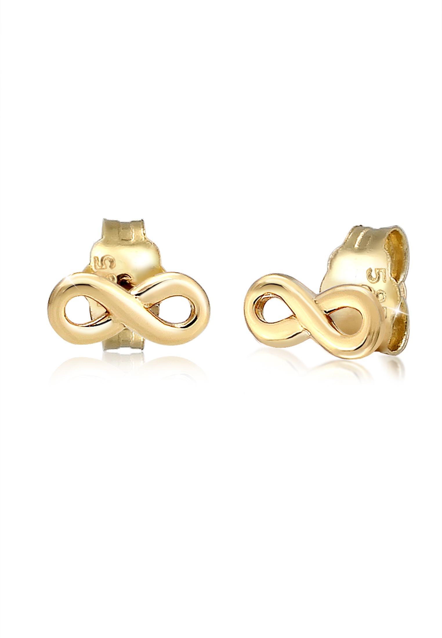 Elli Paar Ohrstecker »Stecker Infinity Symbol Unendlichkeit 585 Gelbgold«