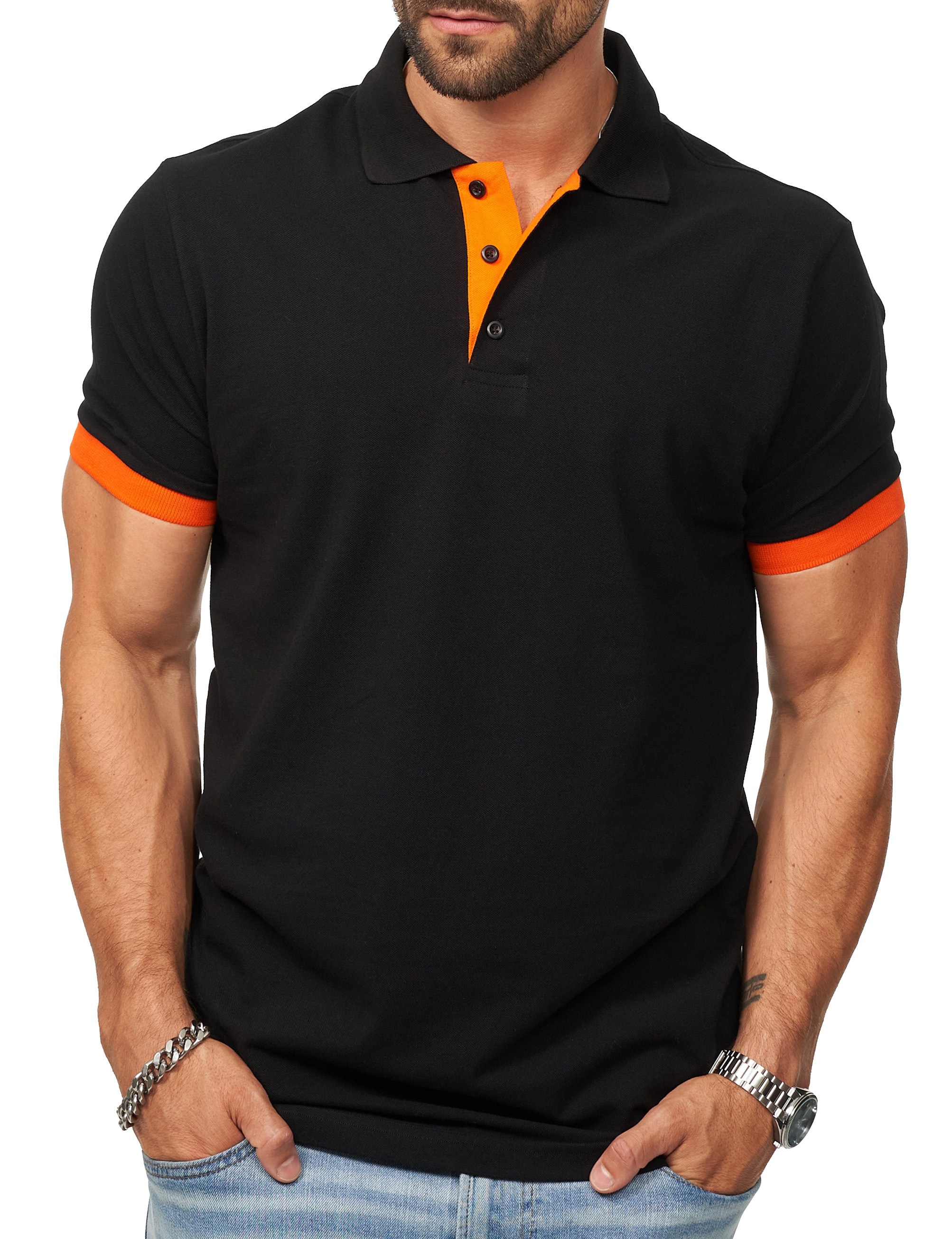 Daily Cotton Poloshirt »Daily Cotton Poloshirt in Kurzarm als Freizeit Polo T-Shirt - Polo-Hemd für Herren« Männer Polohemd im Regular-Fit in Piqué-Qualität