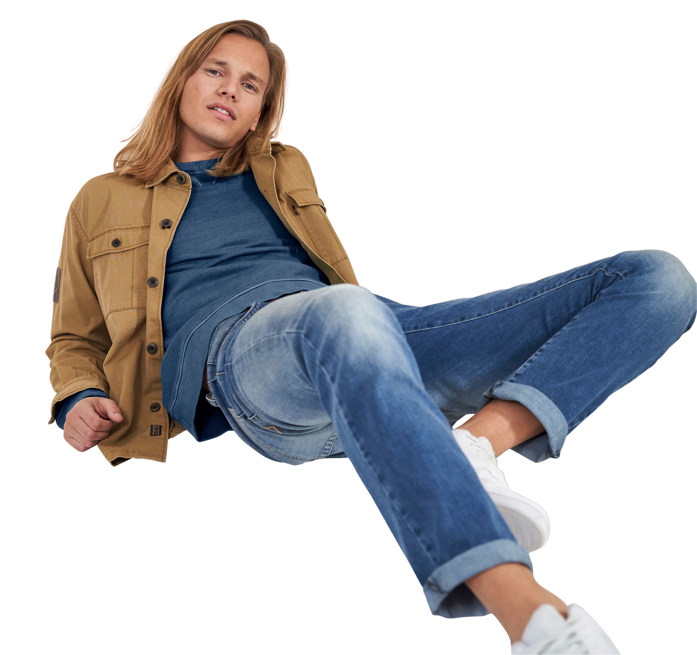 Team mit bei used TOM 5-Pocket-Jeans »DAVIS«, Polo online OTTO Waschung kaufen TAILOR