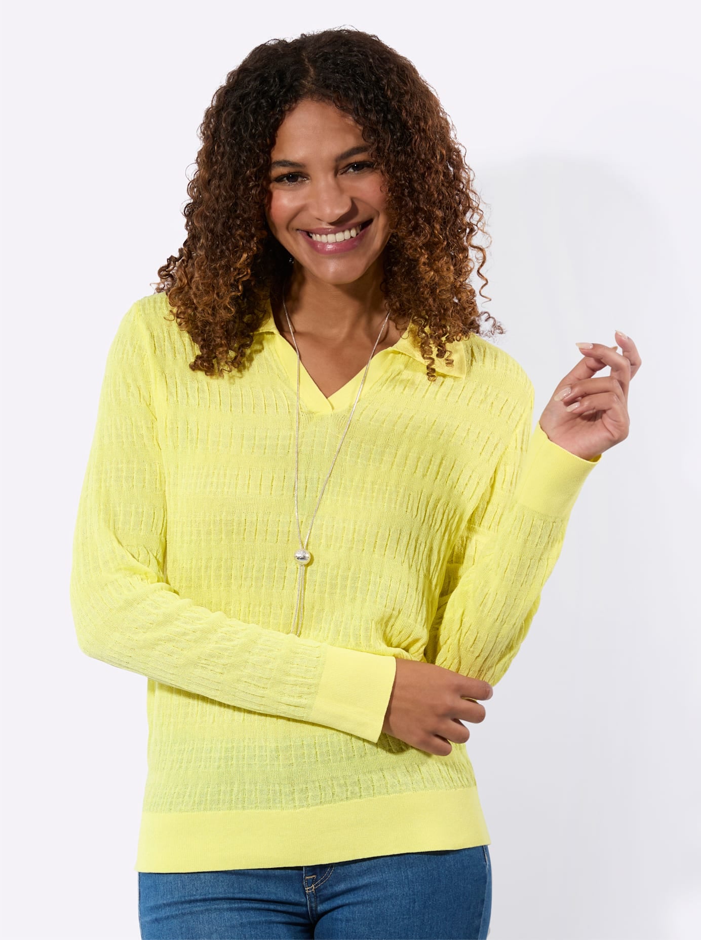 Inspirationen Polokragenpullover »Pullover«