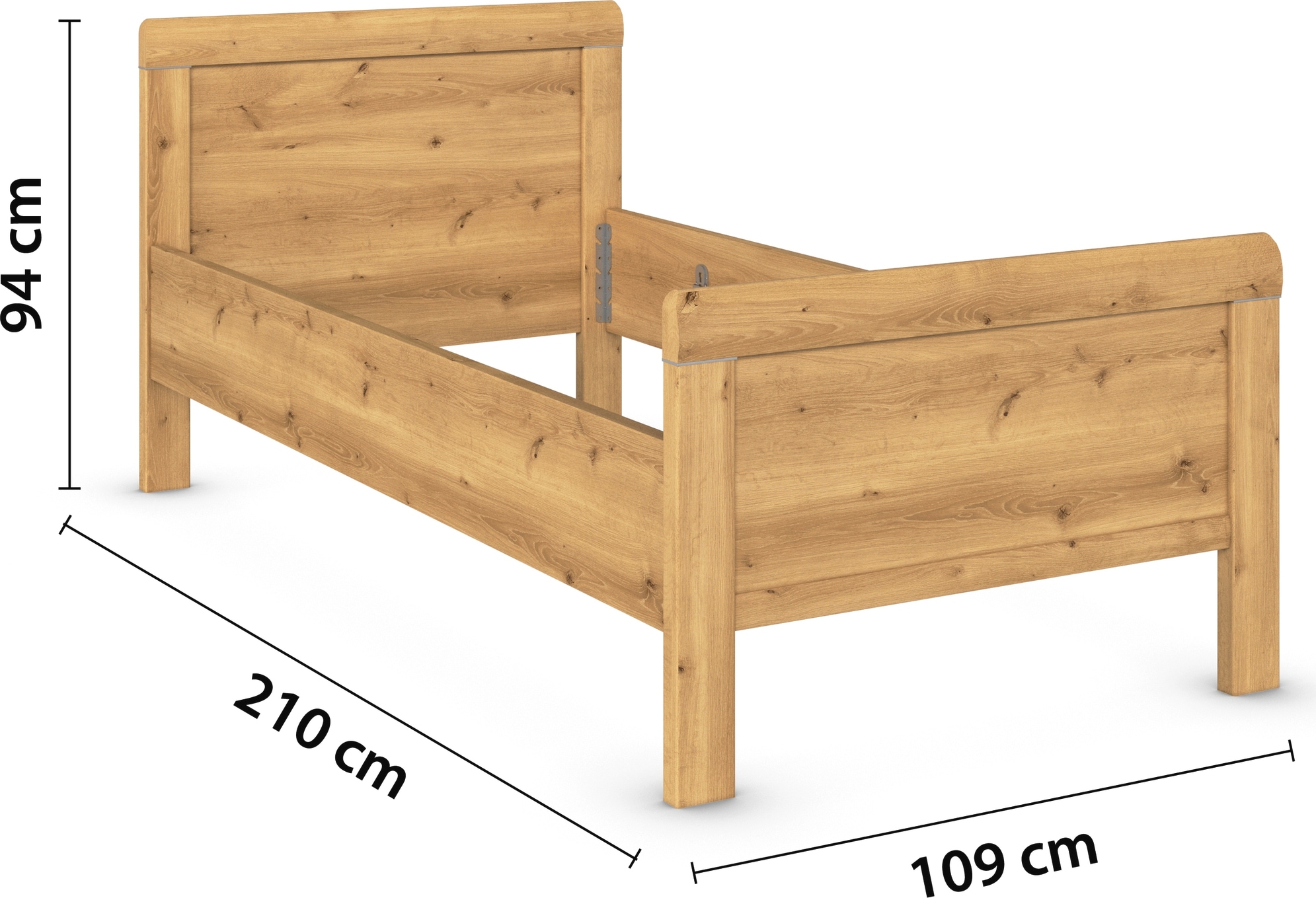 rauch Bett »Bett Einzelbett Stollenbett EVELYN«, in Komforthöhe aus Holzwerkstoff in elegantem Stil MADE IN GERMANY