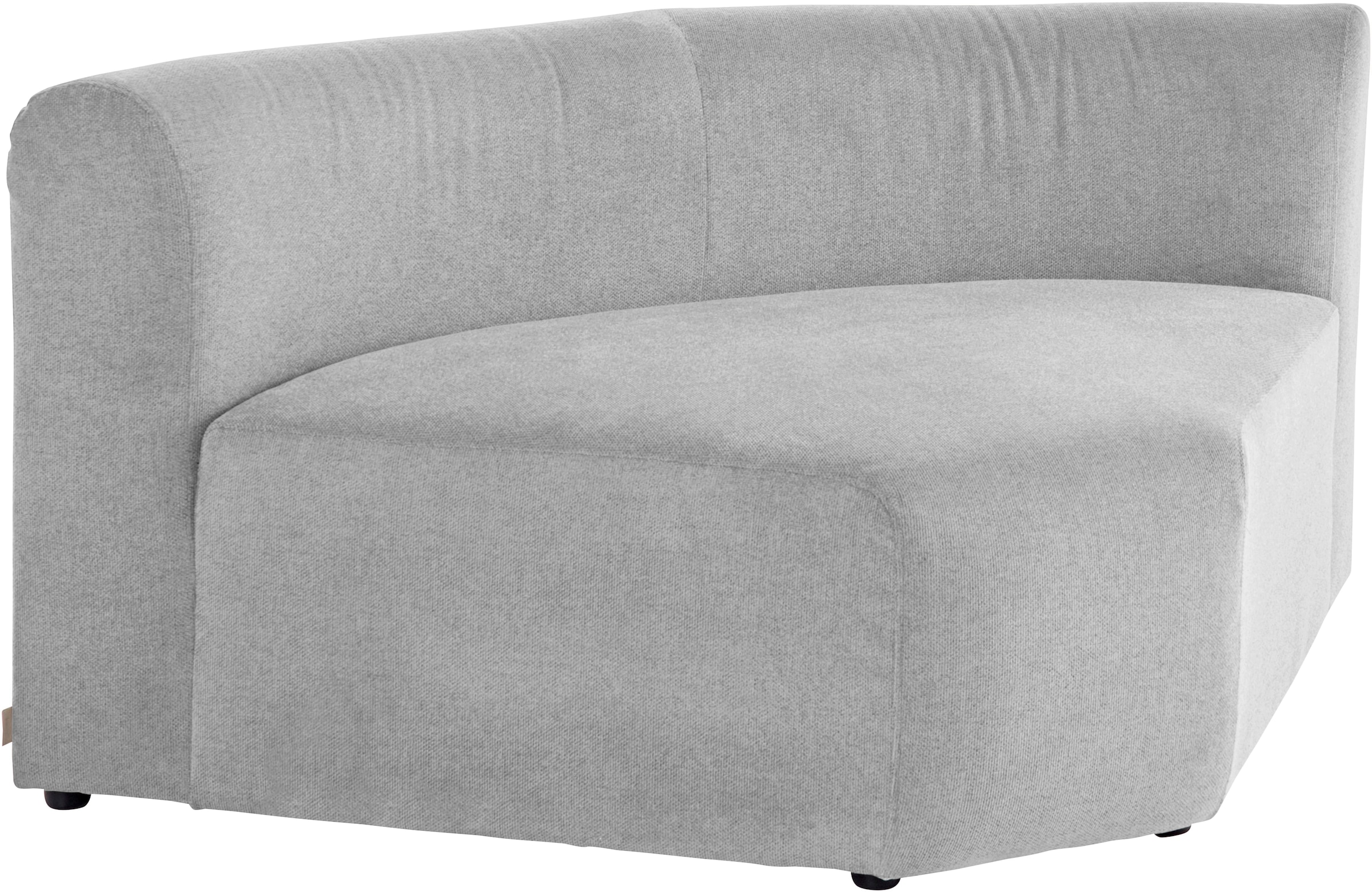 LeGer Home by Lena Gercke Sofa-Eckelement »LYZA mit gerundeter Rückenlehne, Maße B/T/H: 122/104/74 cm« als Modul oder separat verwendbar, für individuelle Zusammenstellung