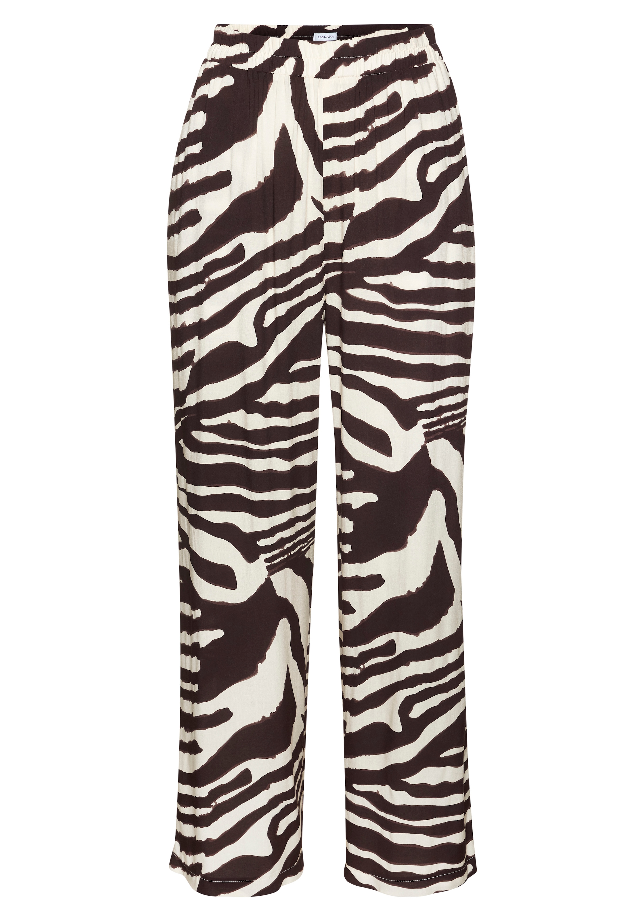 LASCANA Palazzohose  mit Animalprint, Schlupfhose, Wide-Leg, modisch