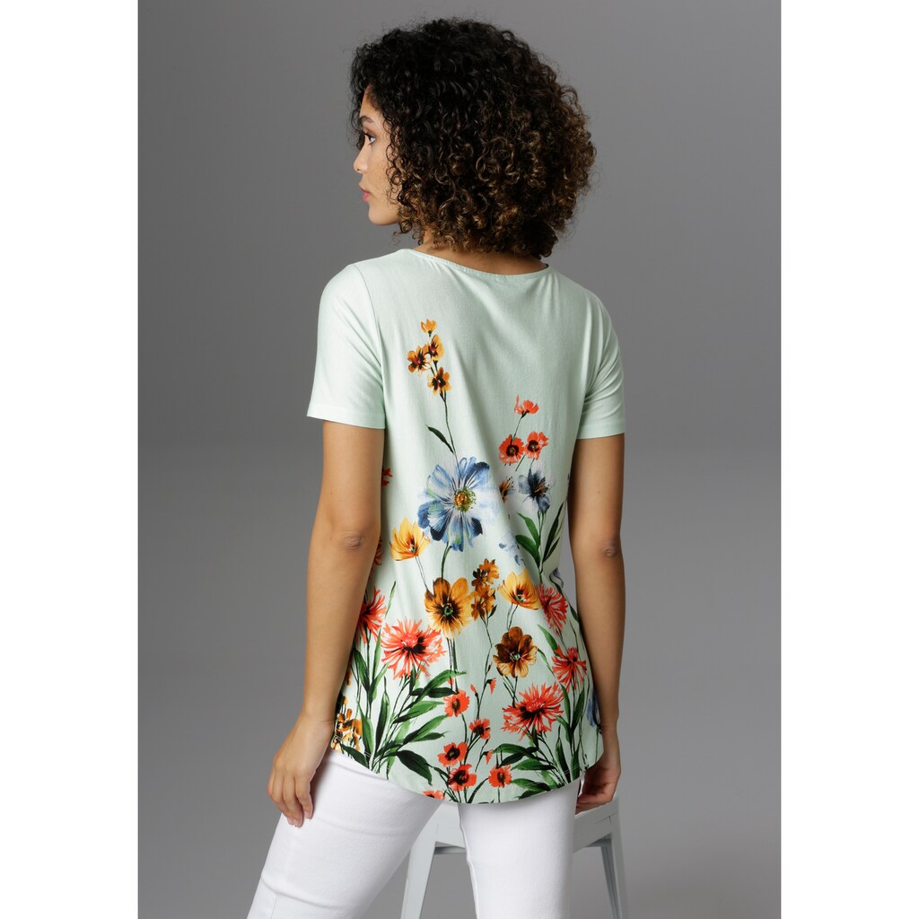 Aniston SELECTED T-Shirt, mit Blumendruck