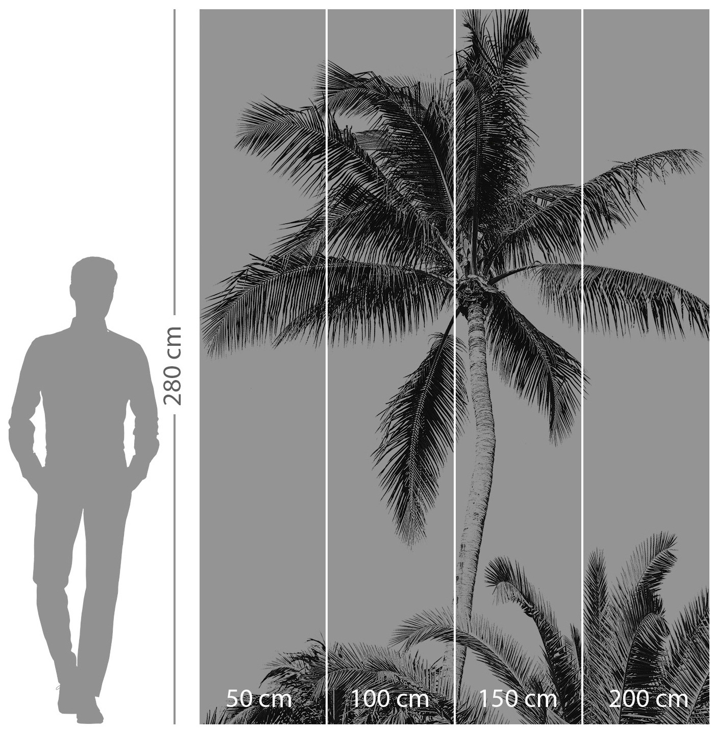 Komar Vliestapete »Digitaldruck Vlies - Retro Palm - Größe 200 x 280 cm«, bedruckt, Kinderzimmer