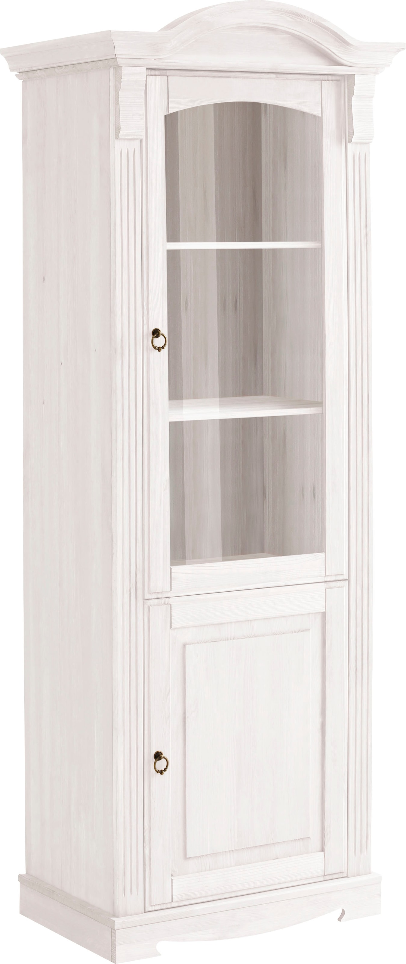 Home affaire Vitrine »Anna«, Breite 69 cm, Höhe 187 cm, Metallgriffe, aus massiver Kiefer, FSC®