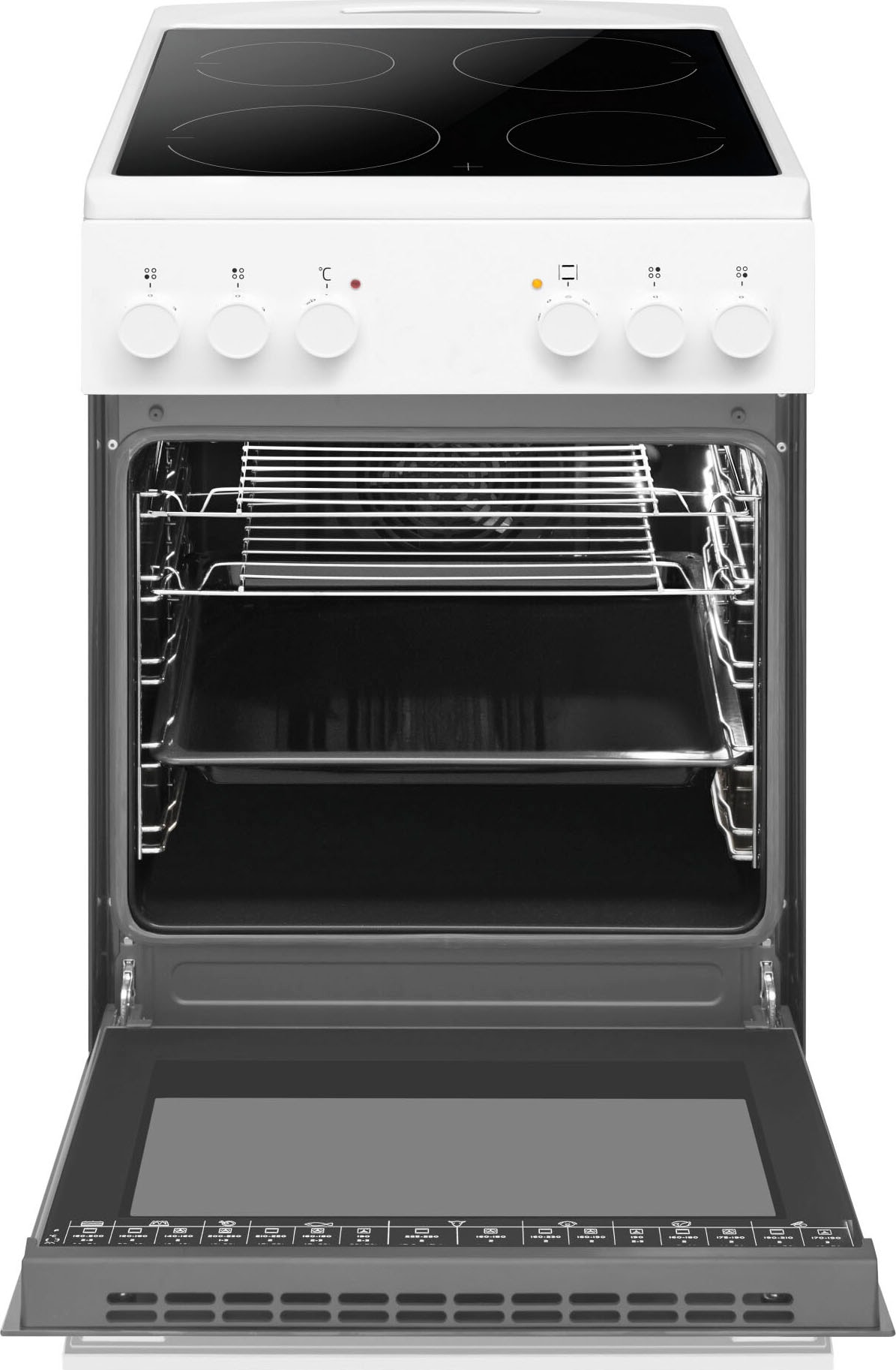 Amica Elektro-Standherd »SHC 903 031 W«, mit Teleskopauszug nachrüstbar, Steam Clean