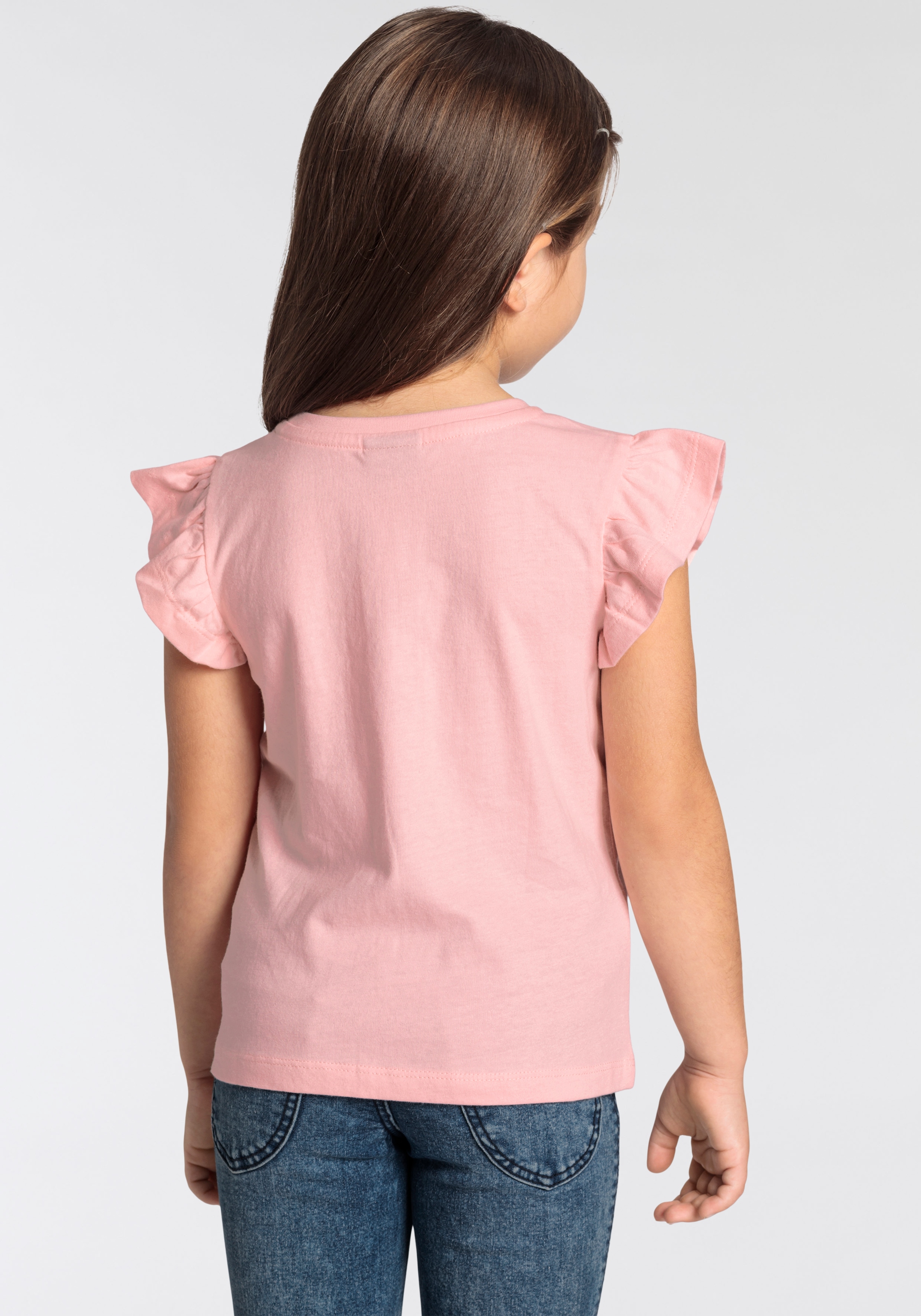 KIDSWORLD T-Shirt »mit Einhorn-Druck«, Kurzarm, basic geschnitten, mit modischem Druck