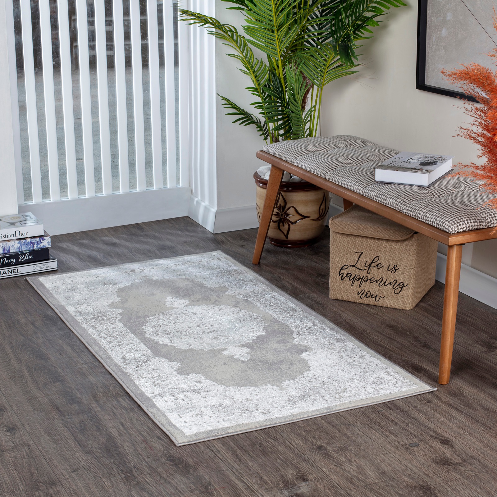 Livabliss Teppich »LOCKPORT«, rechteckig, 10 mm Höhe, Kurzflor Orientteppich, Wohnzimmer, Schlafzimmer, Beige