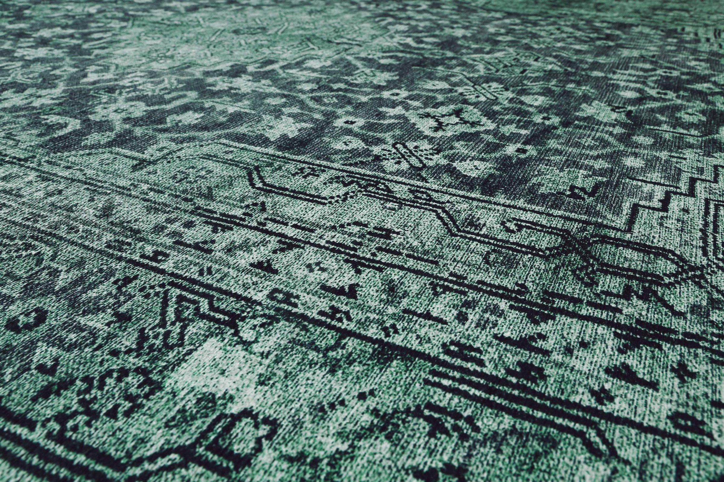 Wecon home Teppich »2nd Avenue« rechteckig 6 mm Höhe Vintage, Baumwolle, Kurzflor, Used-Look, Wohnzimmer, Schlafzimmer