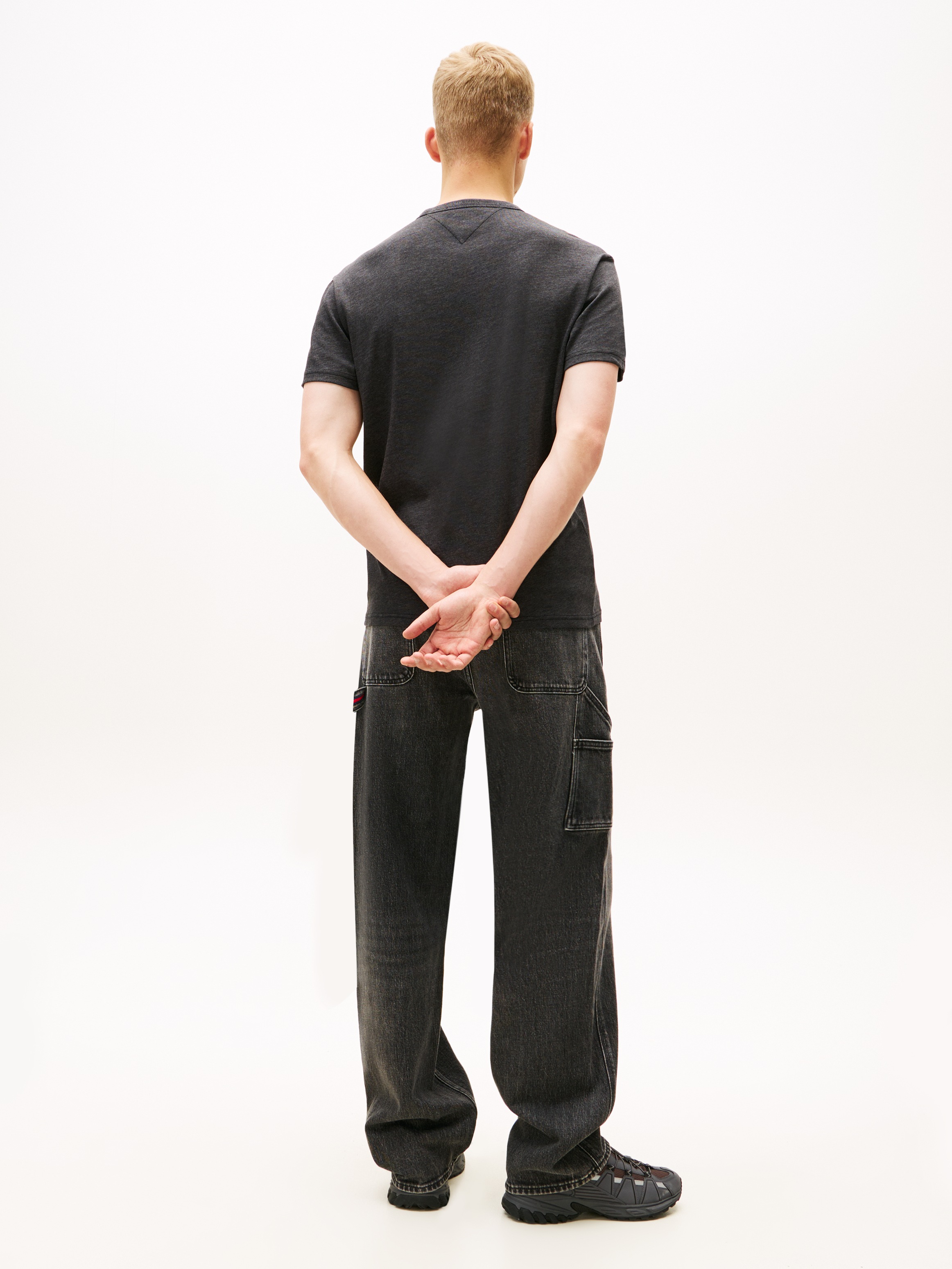 Tommy Jeans T-Shirt »TJM REG BADGE« Rundhals, Jersey, meliert, regular fit