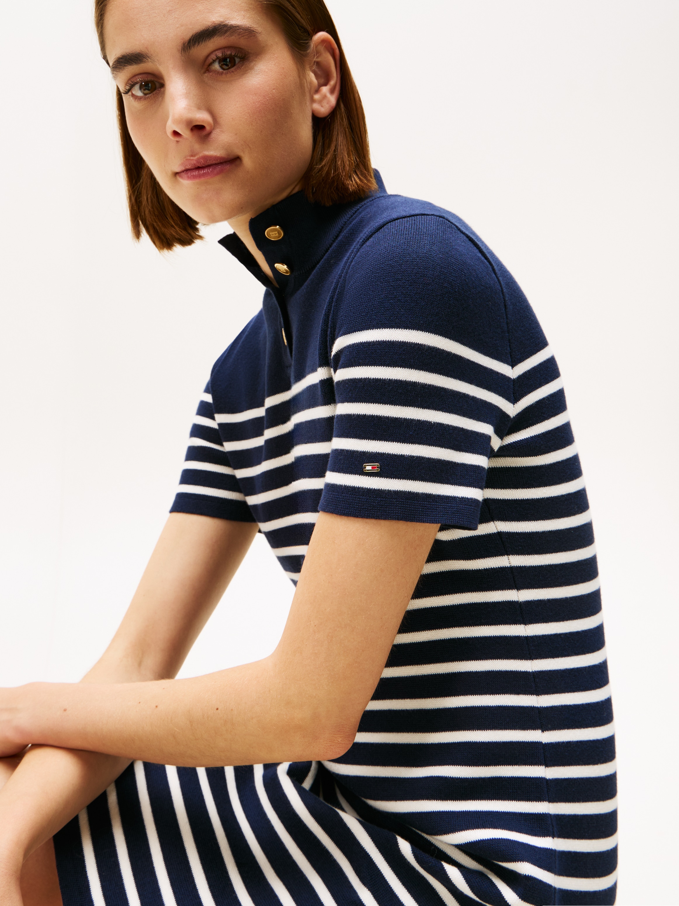 Tommy Hilfiger Jerseykleid »CO JERSEY MID GG SHIFT S/S DRESS«