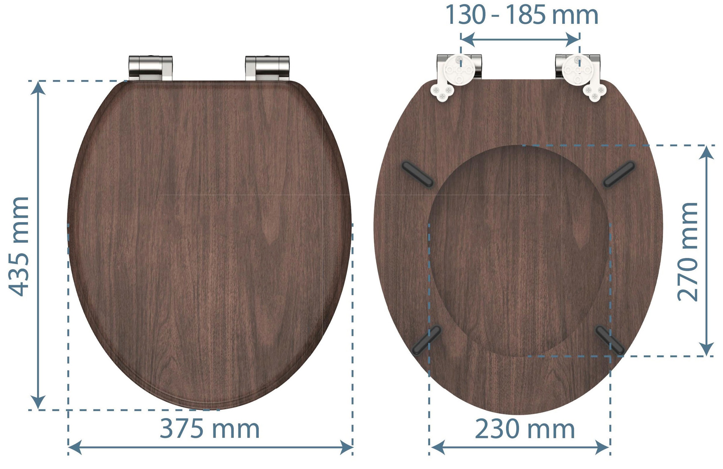 Schütte WC-Sitz »DARK WOOD«, mit Absenkautomatik und MDF-Holzkern