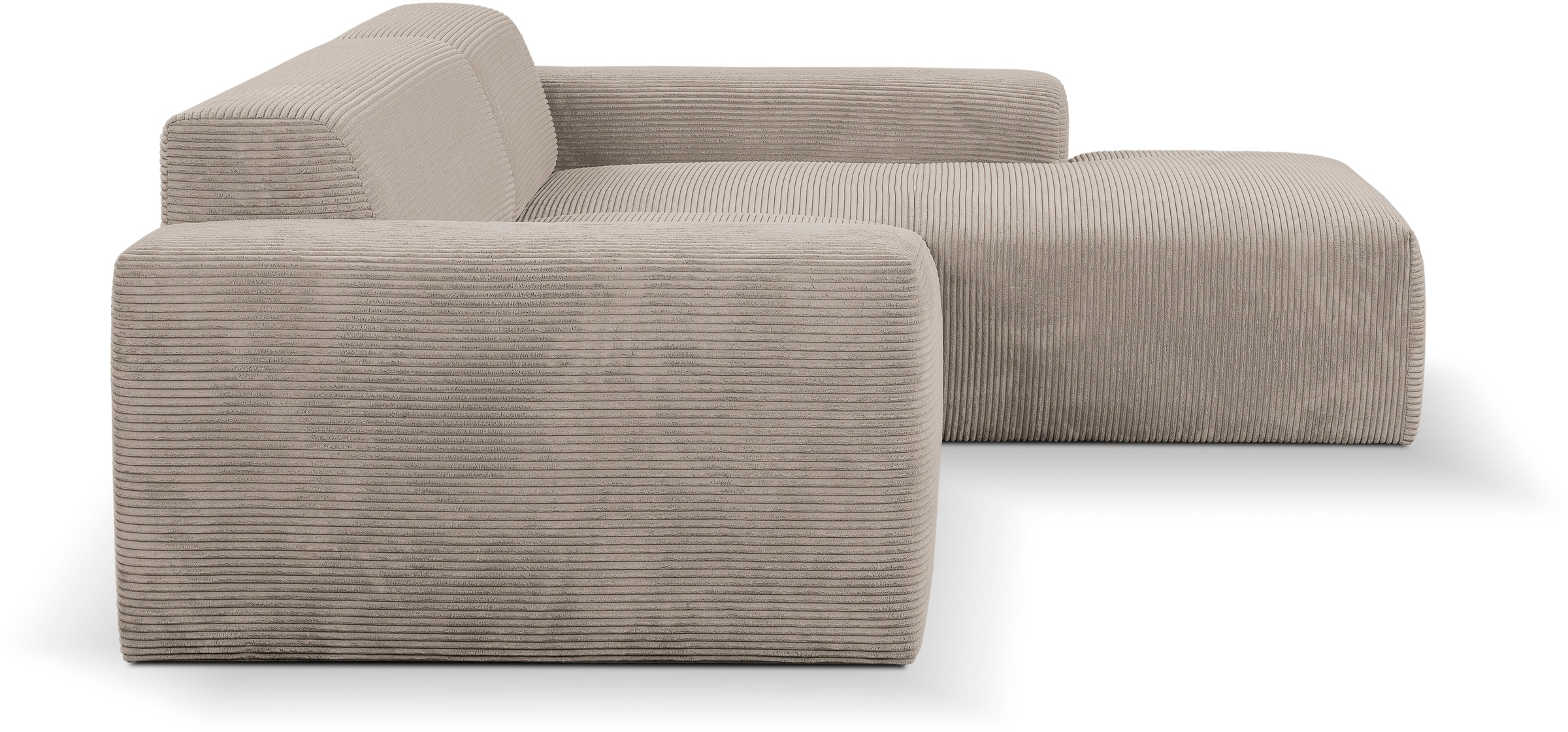 WERK2 Ecksofa »Zeus-L modern und zeitlos, Breite 253cm, bequemes Sofa«, Curvy Trend Ecksofa mit urbaner Optik